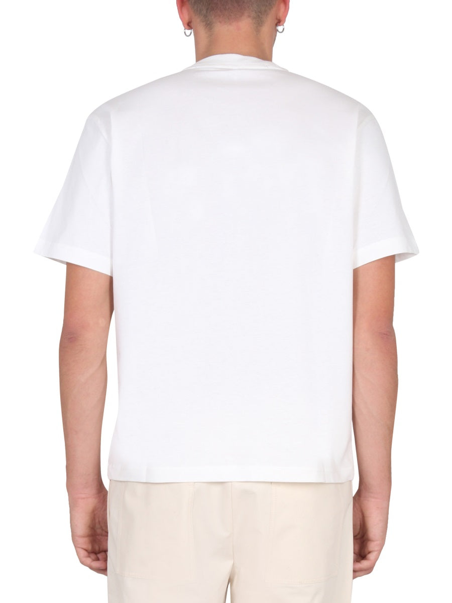 Sunnei Logo-Patch Cotton T-shirt — White, view 2