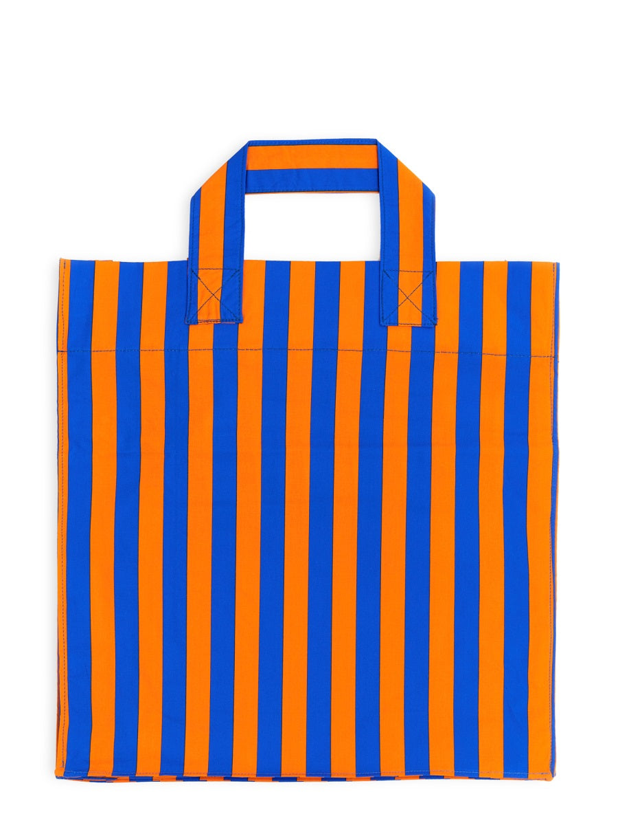 Sunnei Striped Cotton Tote Bag — Multicolor, view 2