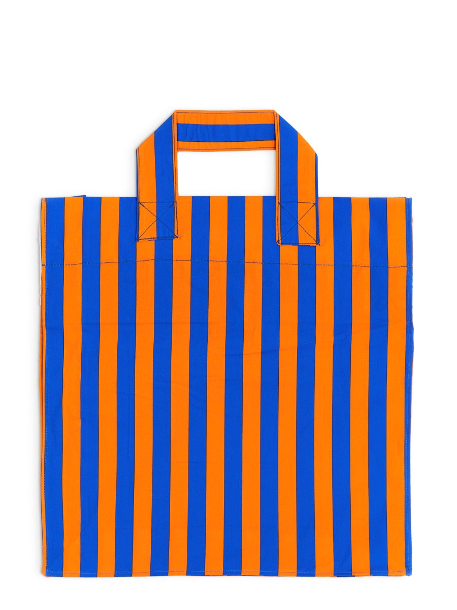 Sunnei Striped Cotton Tote Bag — Multicolor, view 3