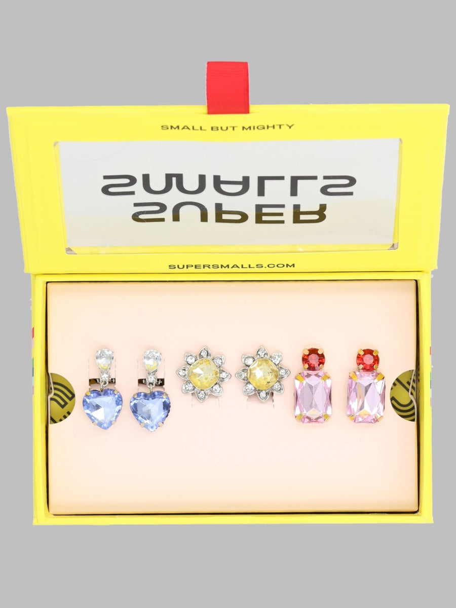 Super Smalls Clip-On Steel Earrings — Multicolor, view 2