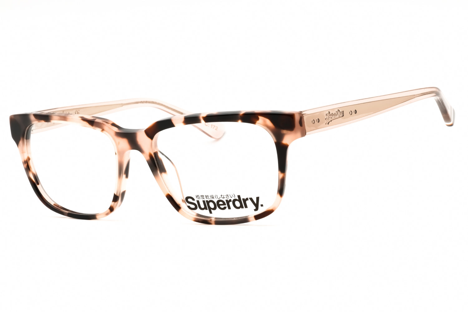 Superdry SDOCHARLI161 Tortoiseshell Rectangular Eyeglasses — Brown by Superdry