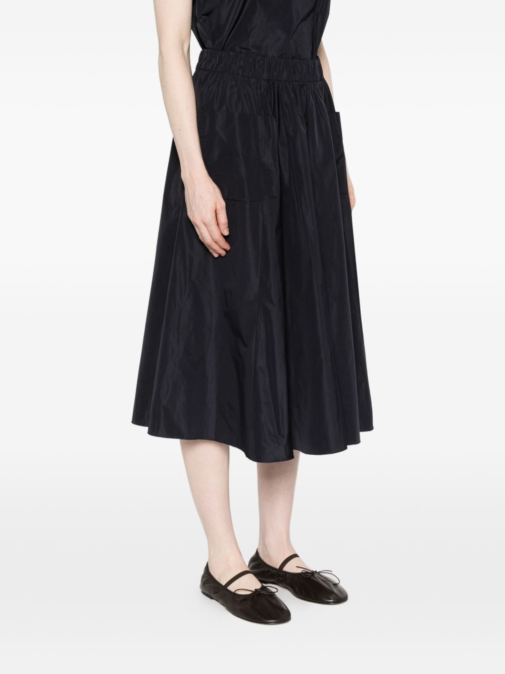 SUSANNE BOMMER Elasticated Midi Skirt — Black, view 2