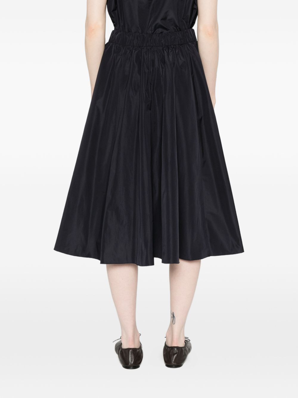 SUSANNE BOMMER Elasticated Midi Skirt — Black, view 3