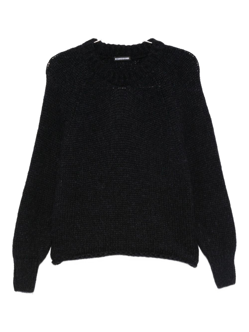 SUSANNE BOMMER Wool Crewneck Sweater — Black by SUSANNE BOMMER
