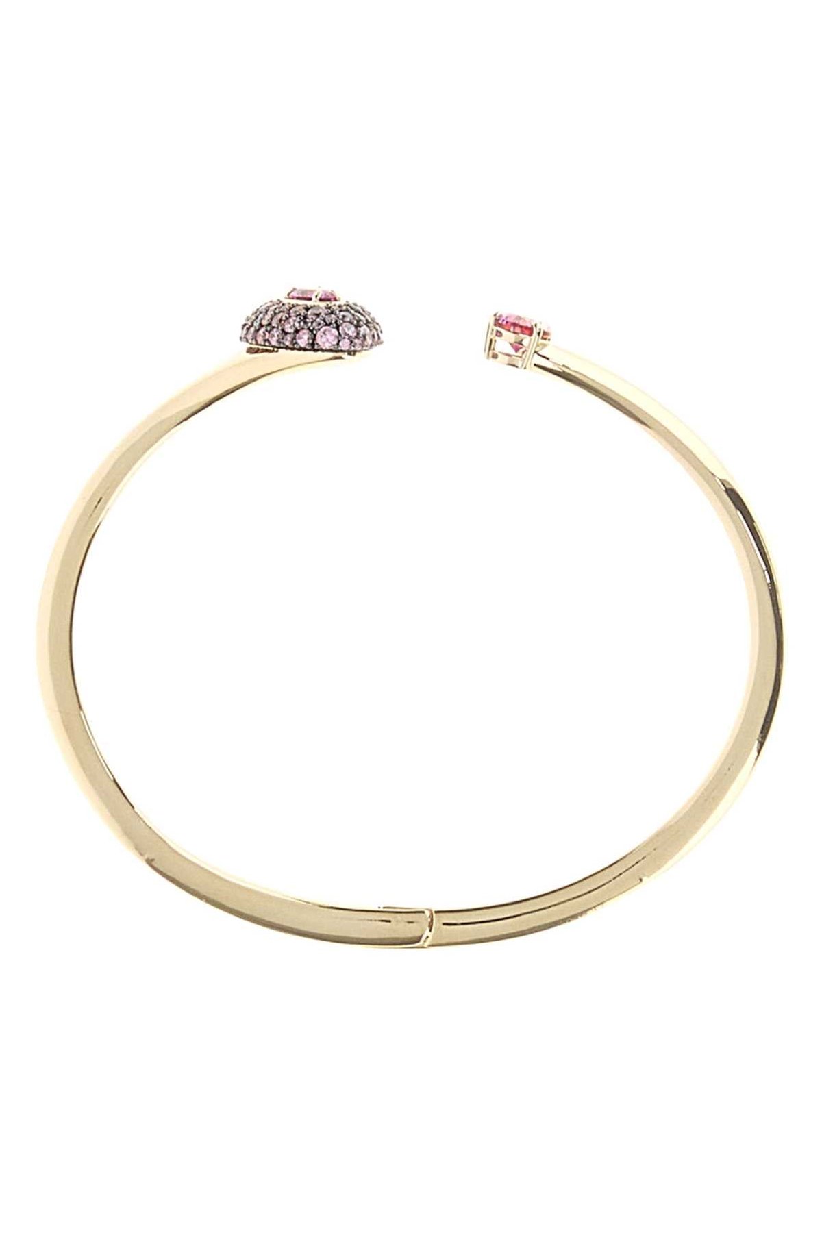 Swarovski Open Cuff with Pavé Detailing Bracelet — Gold by Swarovski