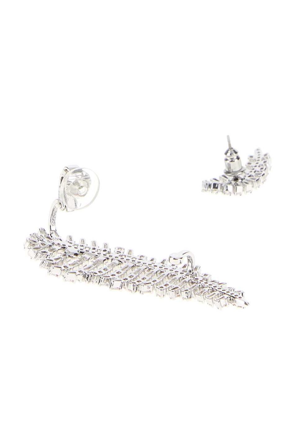 Swarovski Crystal Drop Earrings — Clear, view 3
