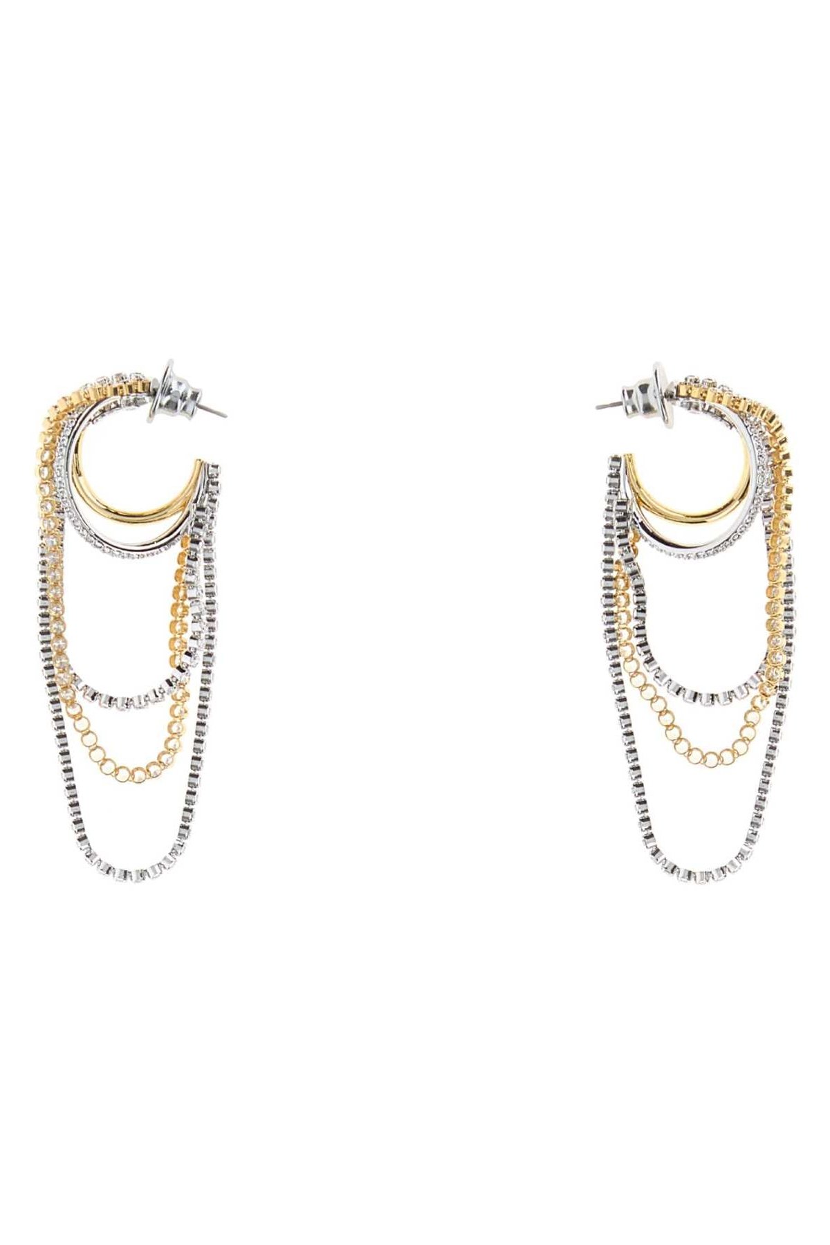 Swarovski Stacked Chain Earrings — Gold by Swarovski