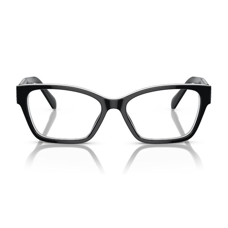 Swarovski Rectangle Full Rim Eyeglasses — Black, view 2