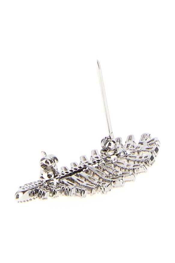 Swarovski Crystal-Embellished Hair Clip — Silver, view 3