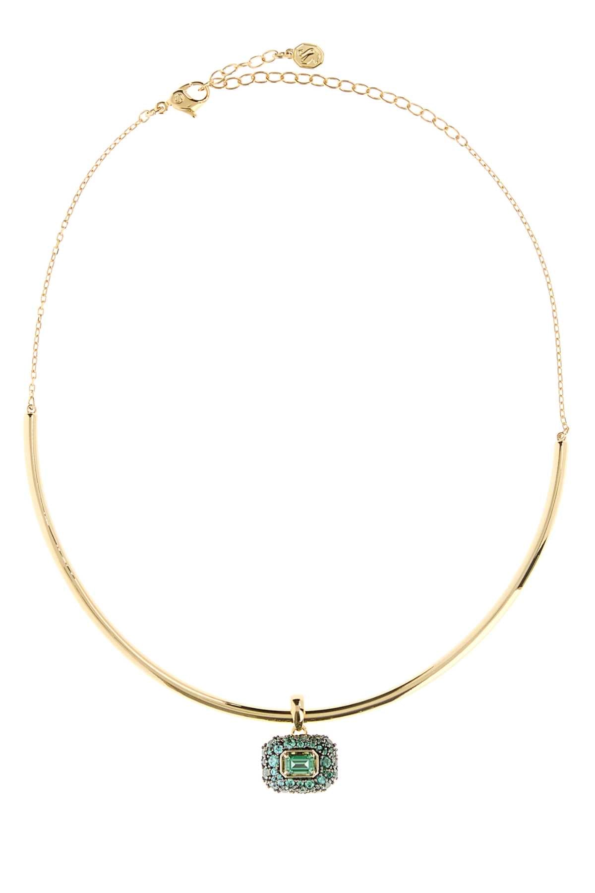 Swarovski Crystal Pendant Necklace — Gold by Swarovski