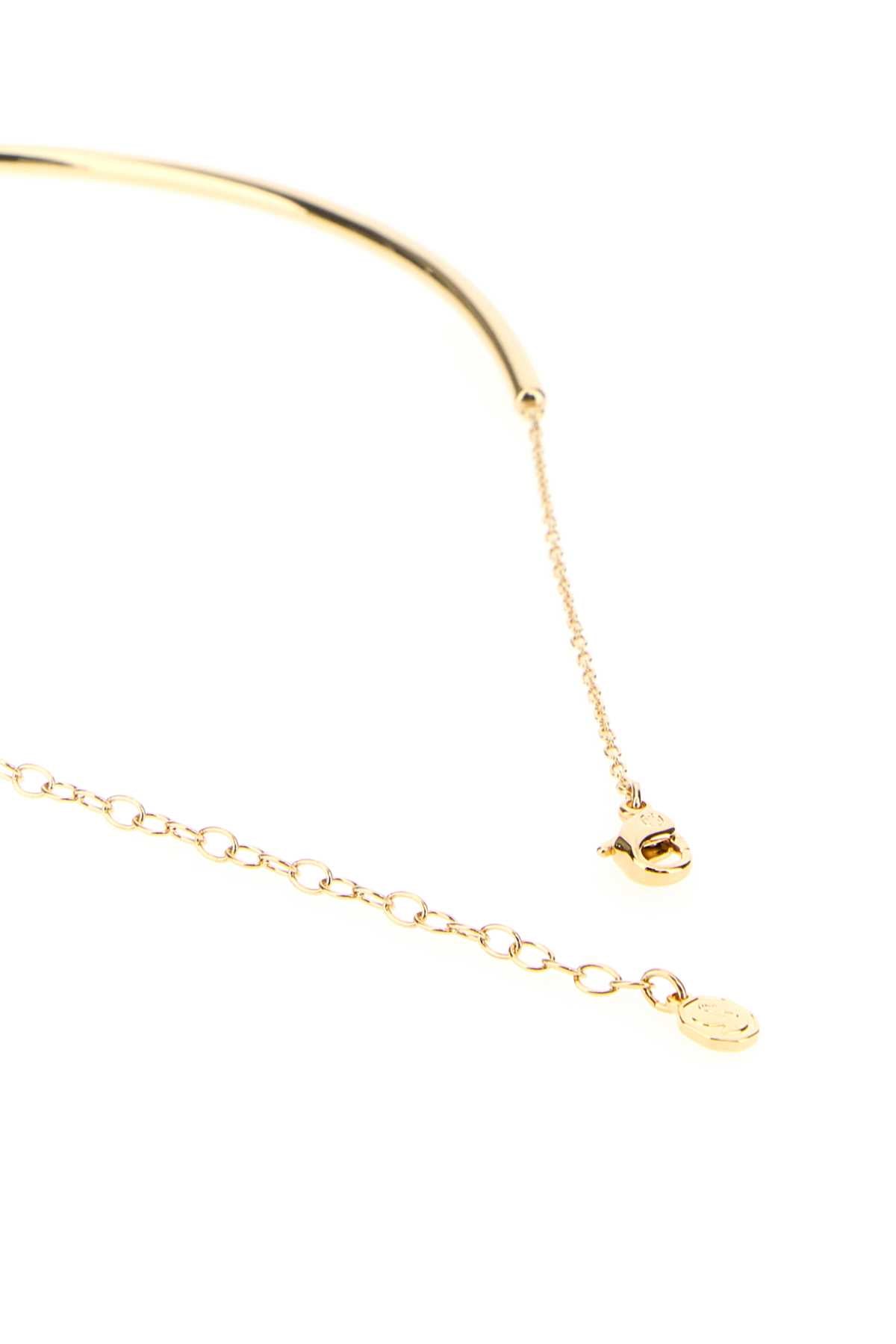 Swarovski Crystal Pendant Necklace — Gold, view 3