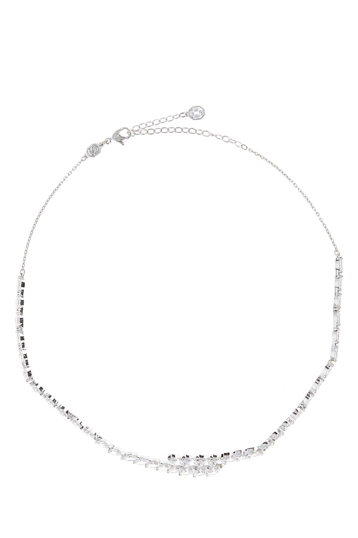 Swarovski Crystal and Rhodium-Plated Necklace — Silver by Swarovski