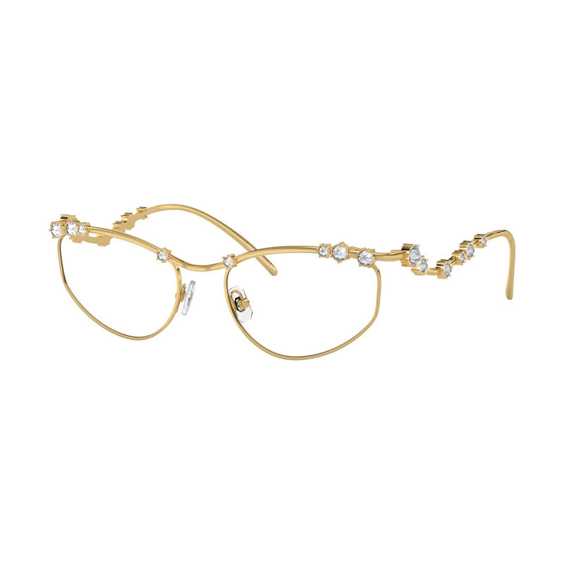 Swarovski SK10154004 Crystal-Embellished Gold Eyeglasses — Gold by Swarovski