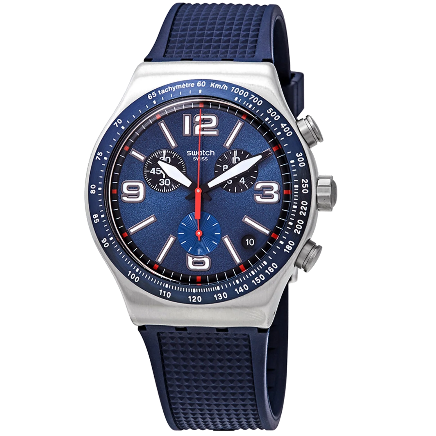 Swatch Chronograph Stainless Steel Watch — Blue by Swatch