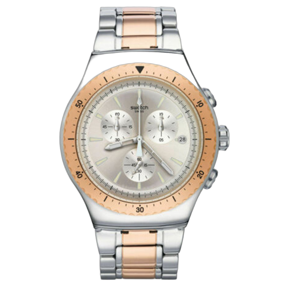 Swatch Two-Tone Chronograph Watch — Silver by Swatch