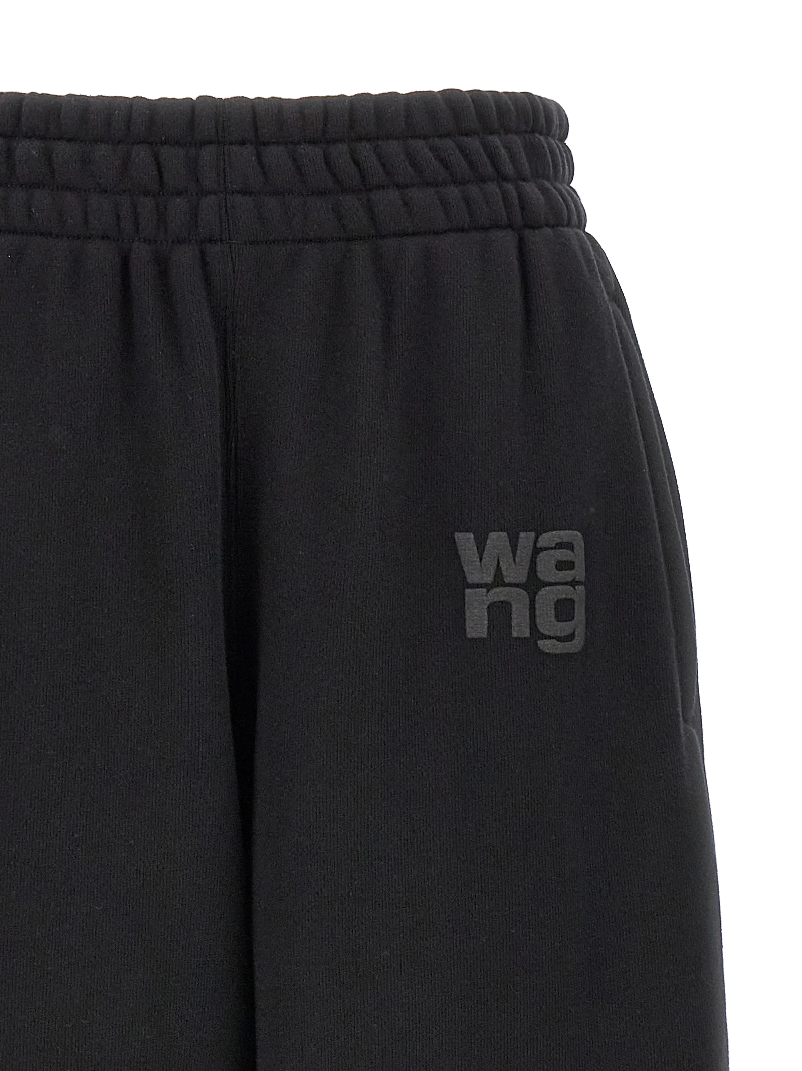 T By Alexander Wang Cotton Terry Joggers — Black, view 3