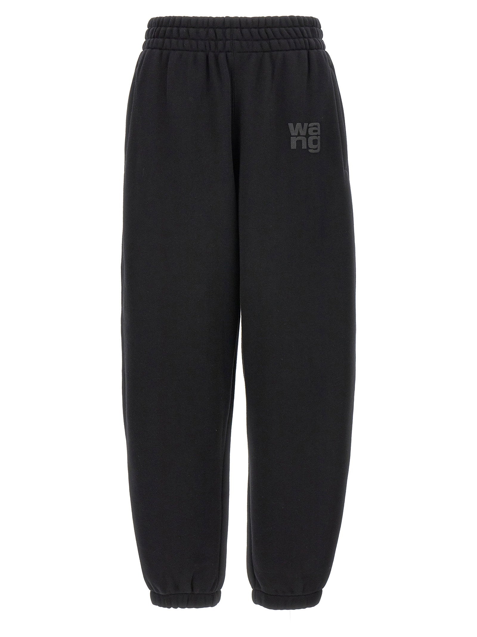 T By Alexander Wang Essential Terry Cotton Blend Joggers — Black by T By Alexander Wang