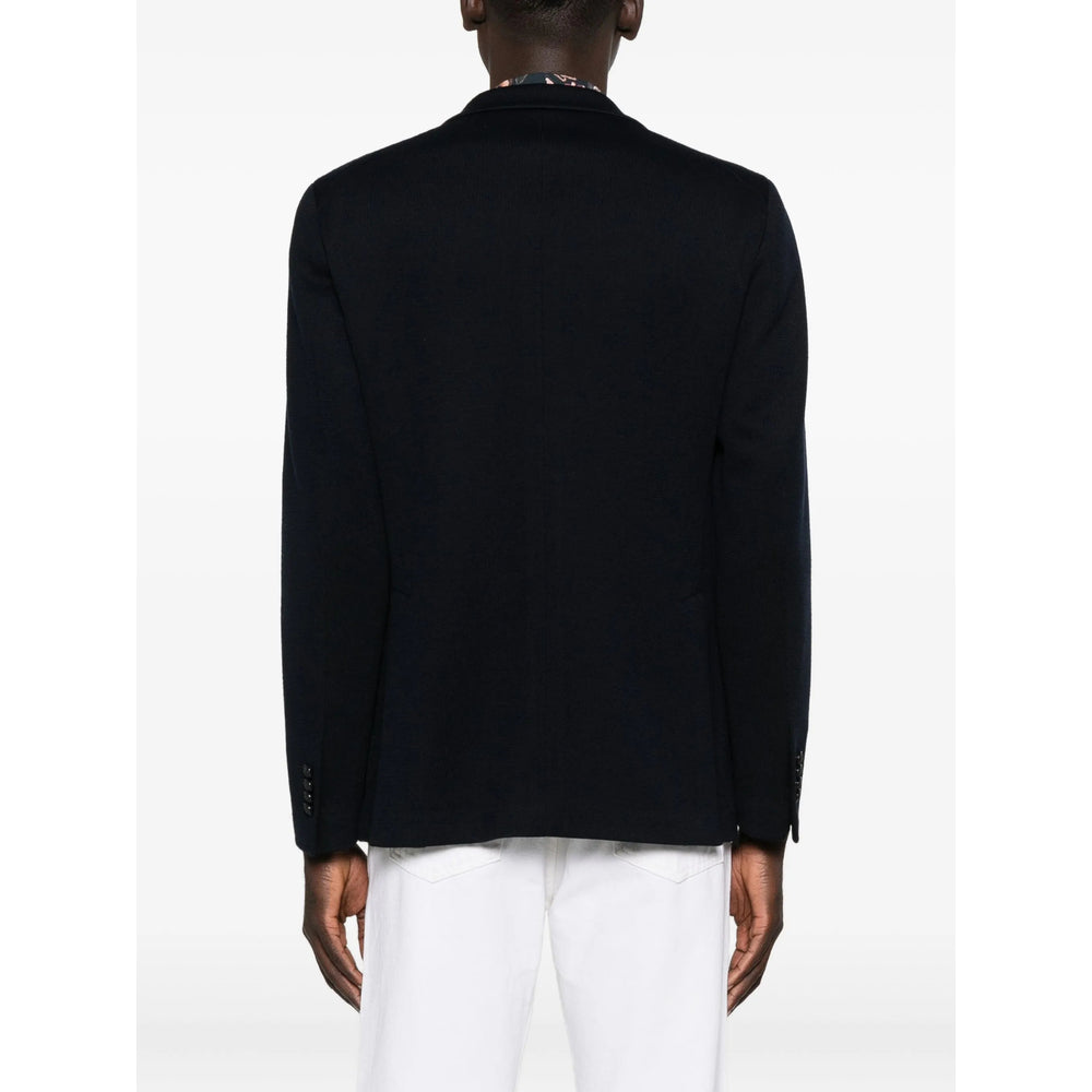 Tagliatore Virgin Wool Blazer — Blue, view 2