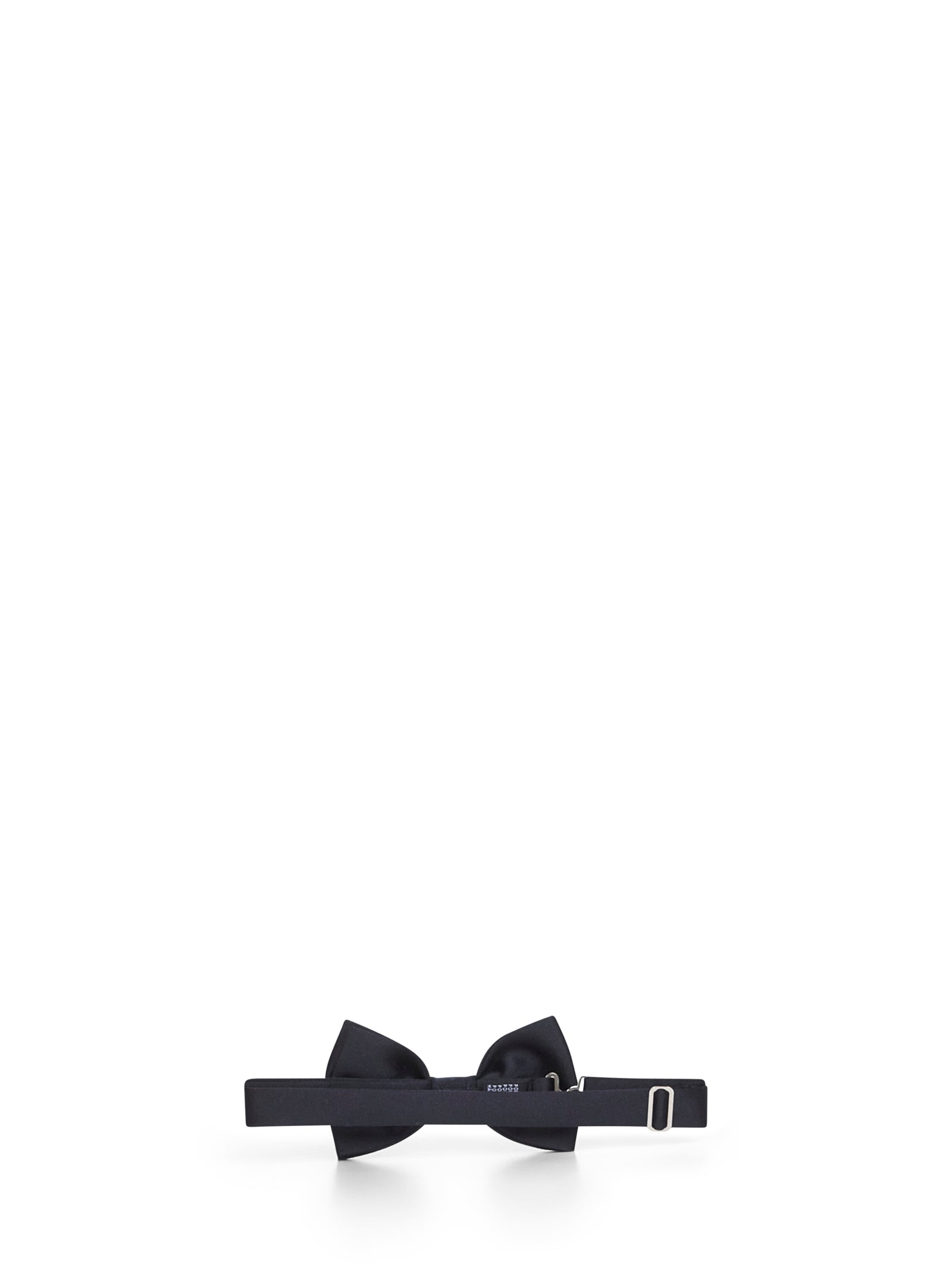 Tagliatore Satin Bow Tie — Navy, view 2