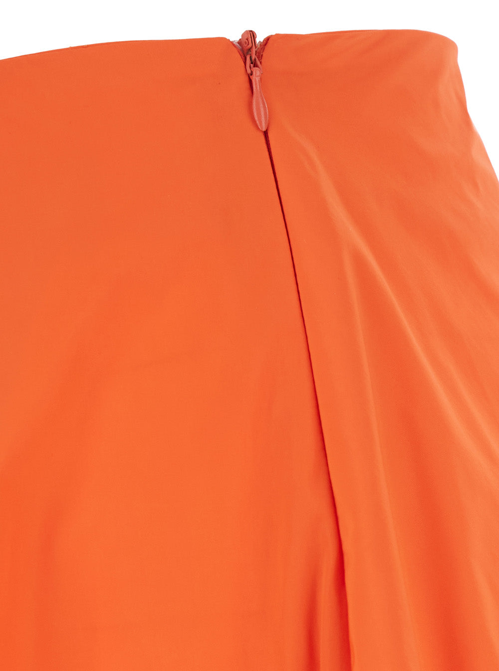 Tagliatore Technical Polyester Skirt — Orange, view 3