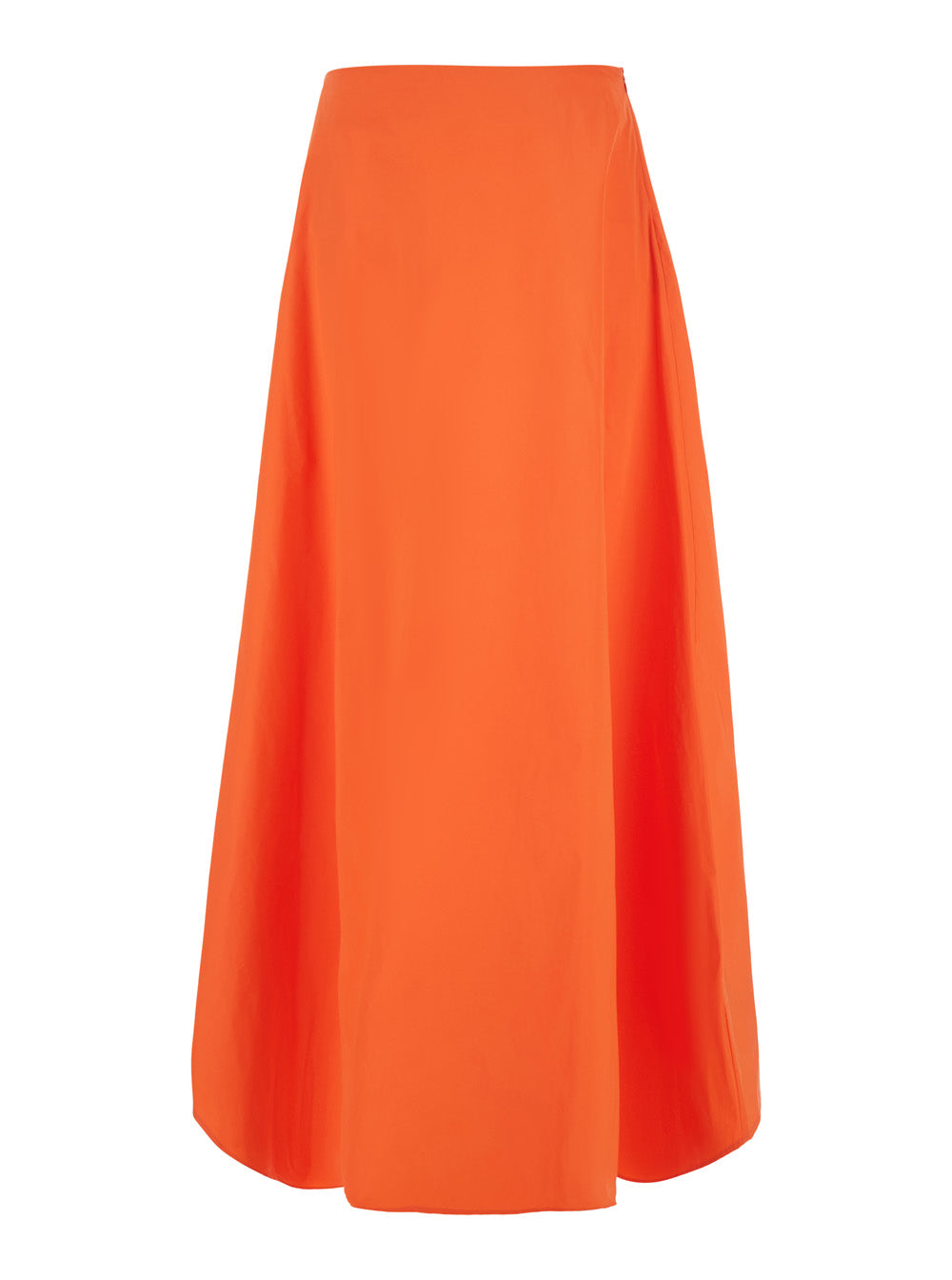 Tagliatore Technical Fabric A-Line Skirt — Orange by Tagliatore