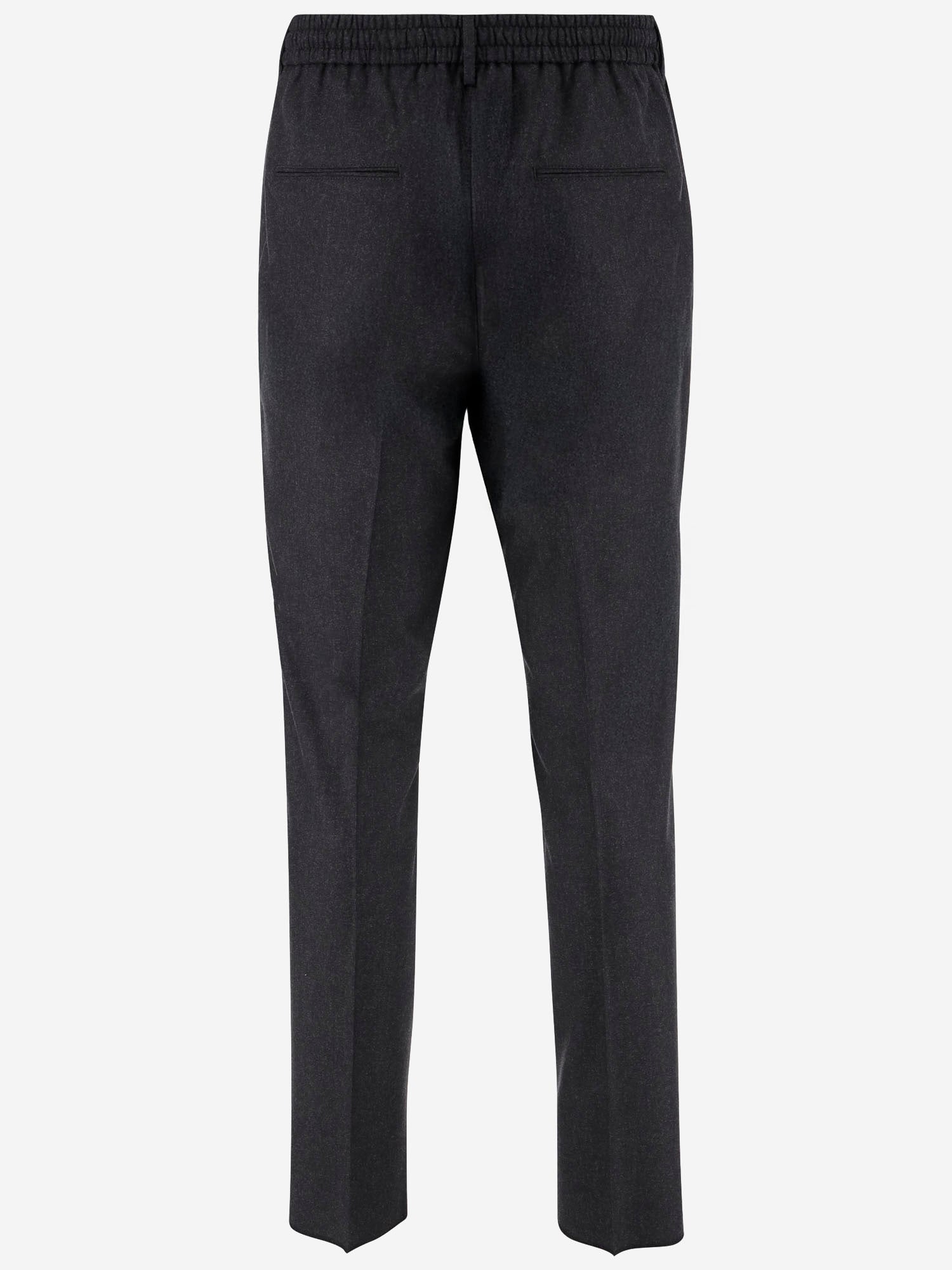 Tagliatore Stretch Virgin Wool Trousers — Black by Tagliatore