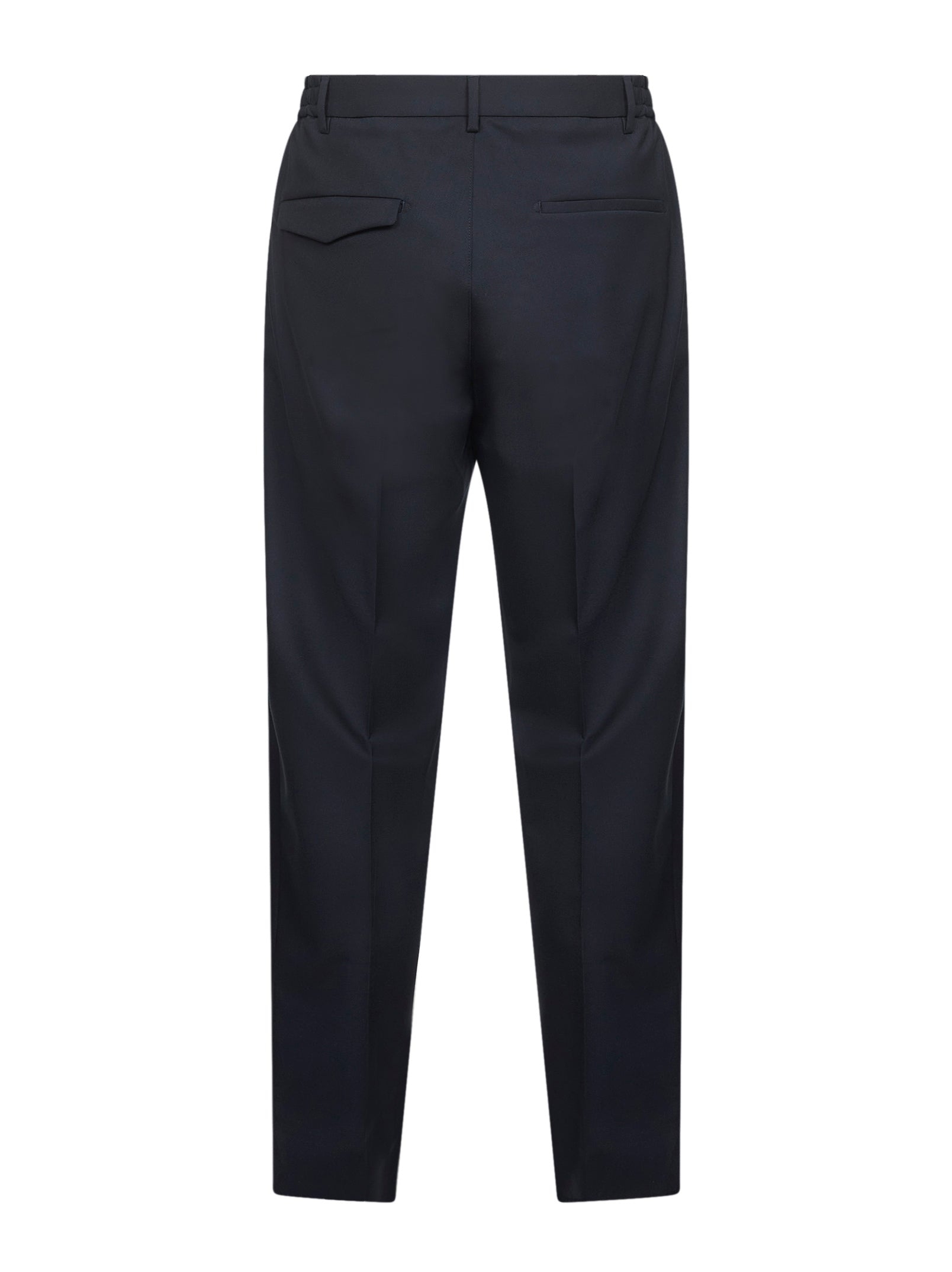 Tagliatore Virgin Wool Blend Trousers — Blue, view 2