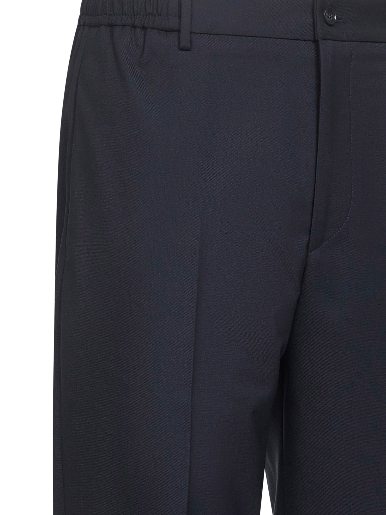 Tagliatore Virgin Wool Blend Trousers — Blue, view 3