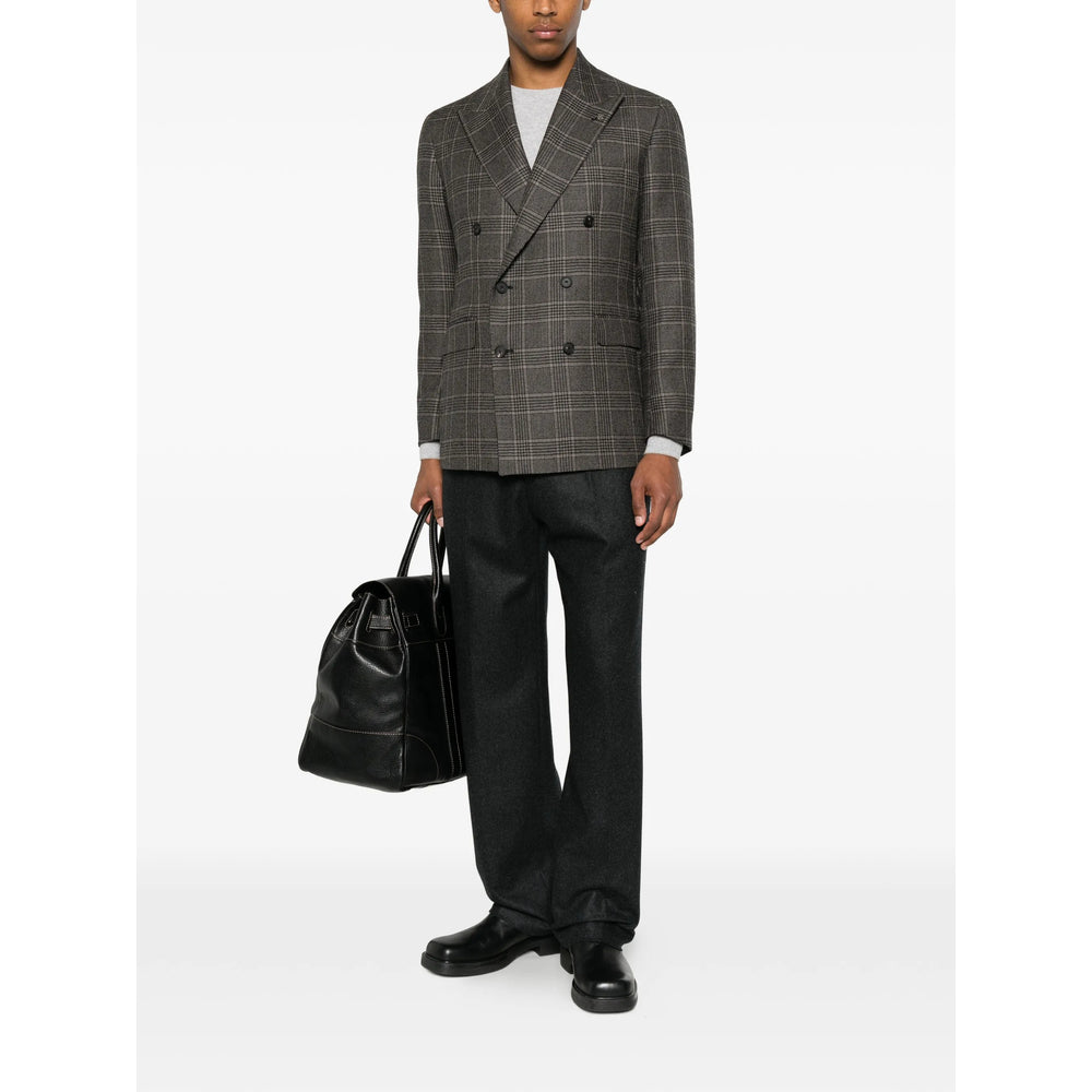 Tagliatore Virgin Wool Trousers — Gray, view 2