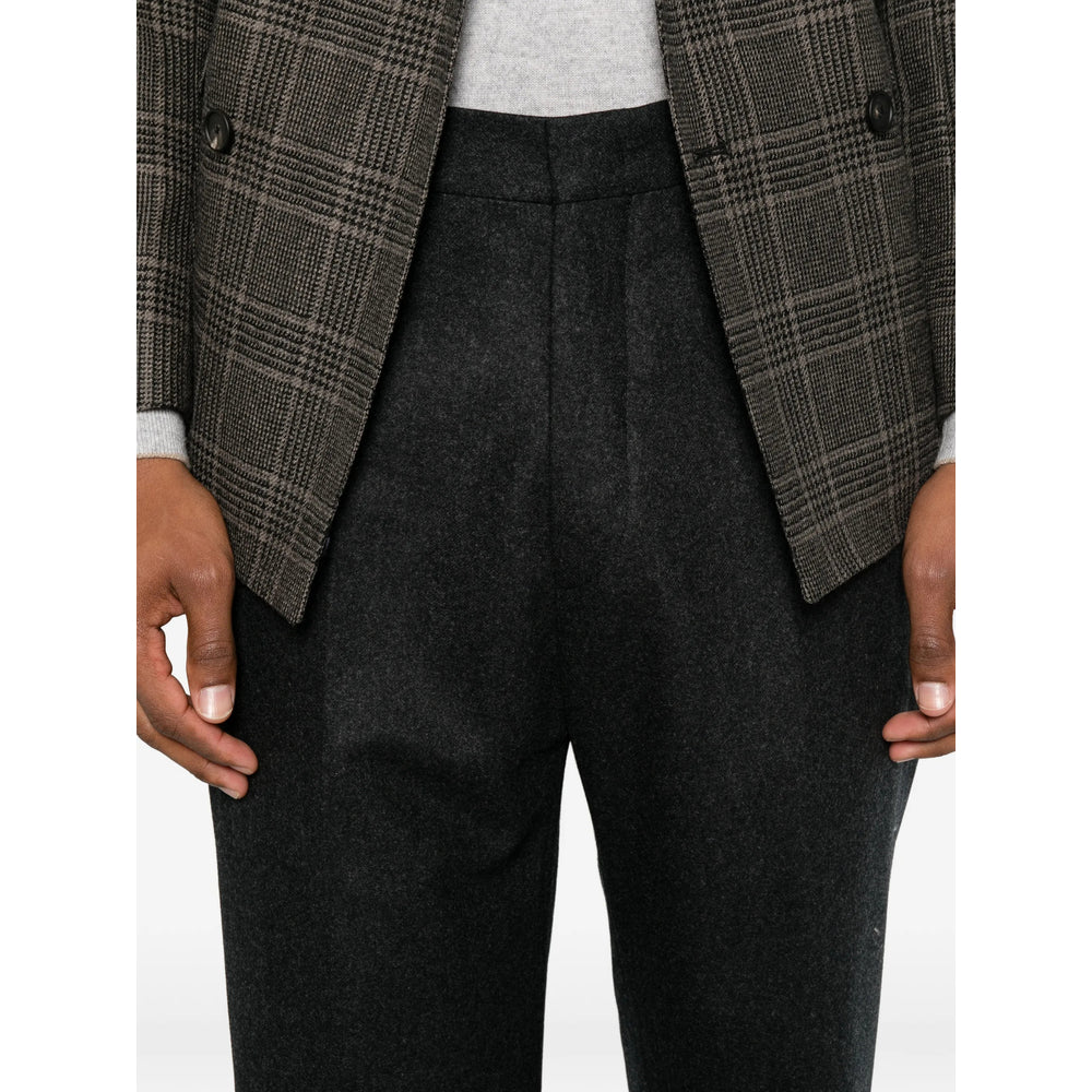 Tagliatore Virgin Wool Trousers — Gray, view 3