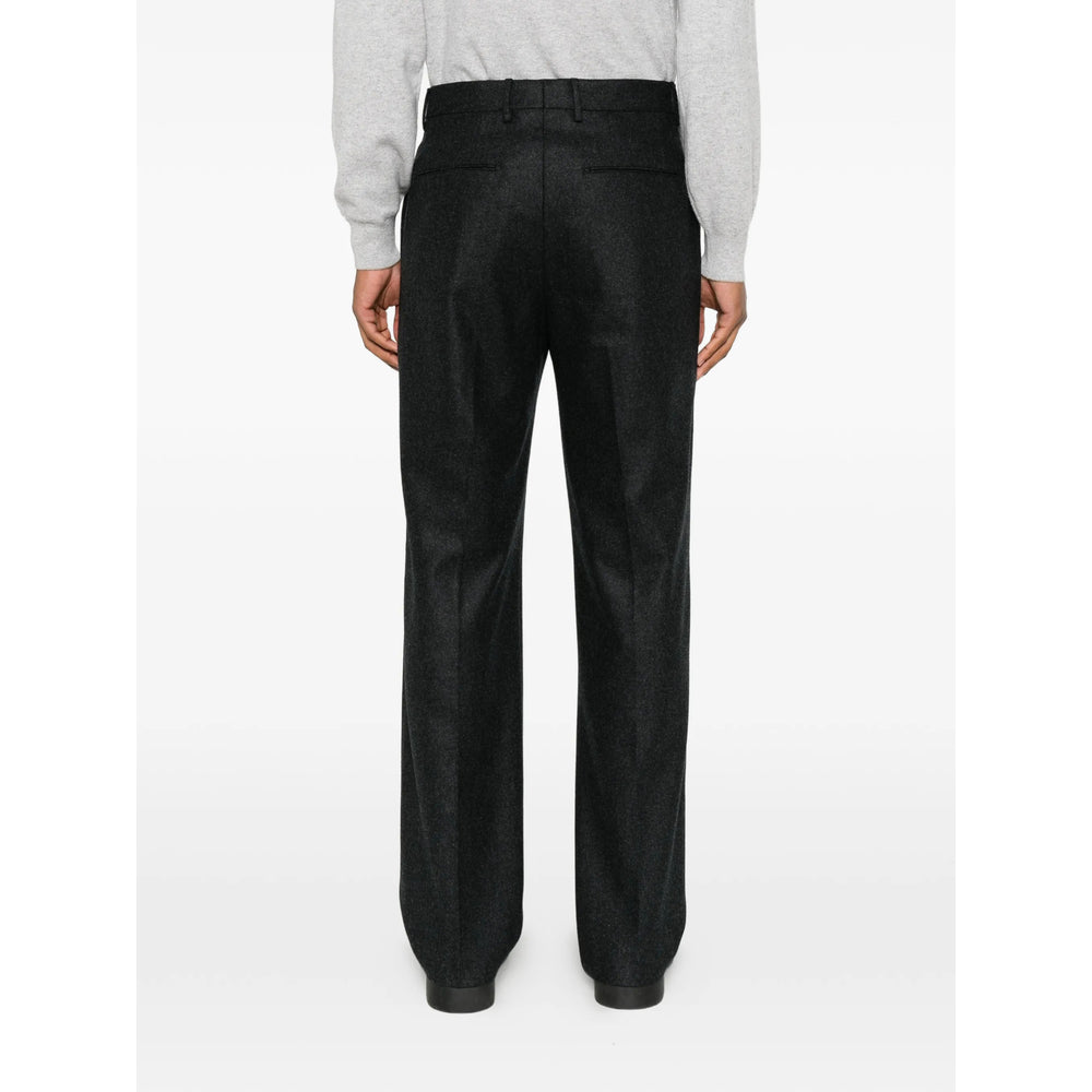 Tagliatore Virgin Wool Trousers — Gray, view 4