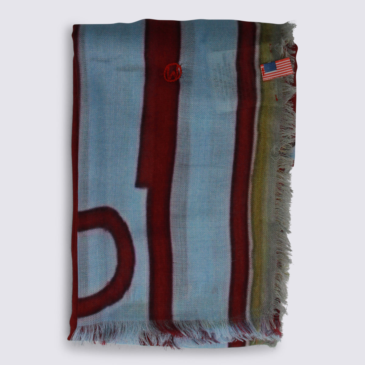 Talking Walls Striped Wool-Blend Scarf — Blue by Talking Walls