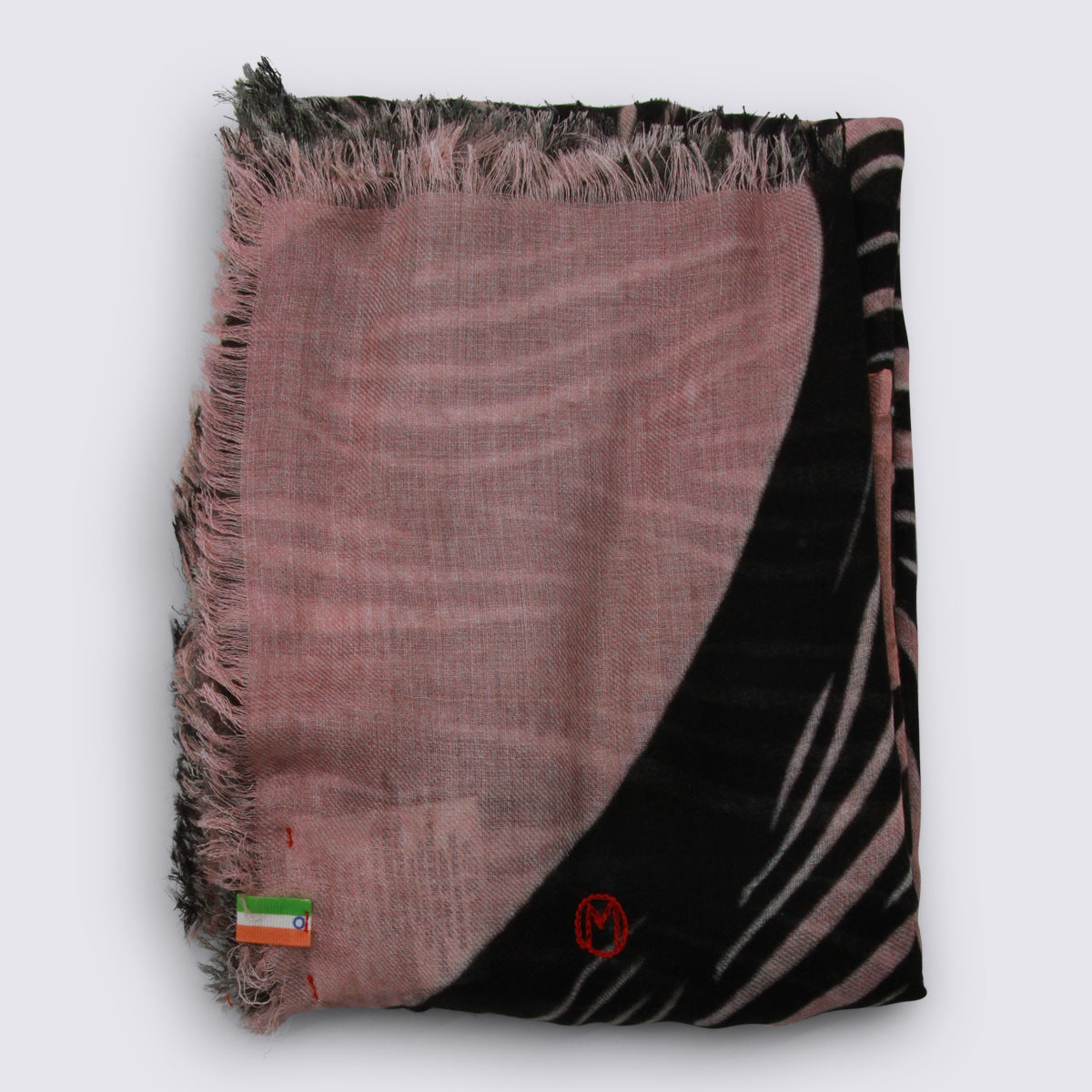 Talking Walls Fringed Mohair Blend Scarf — Pink by Talking Walls