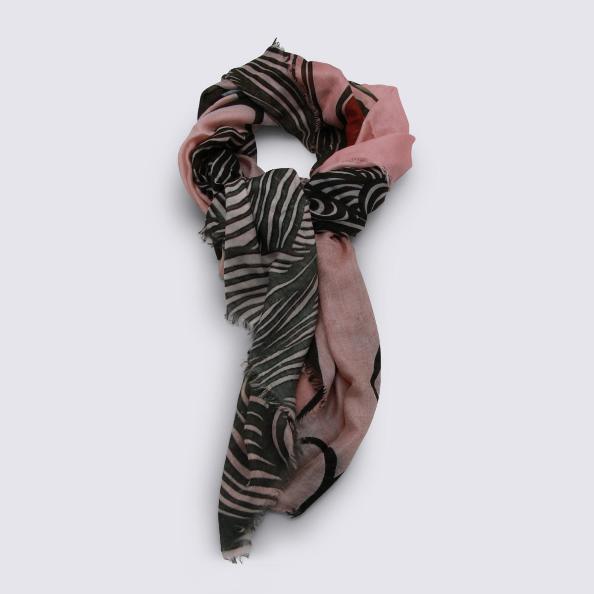 Talking Walls Fringed Mohair Blend Scarf — Pink, view 2