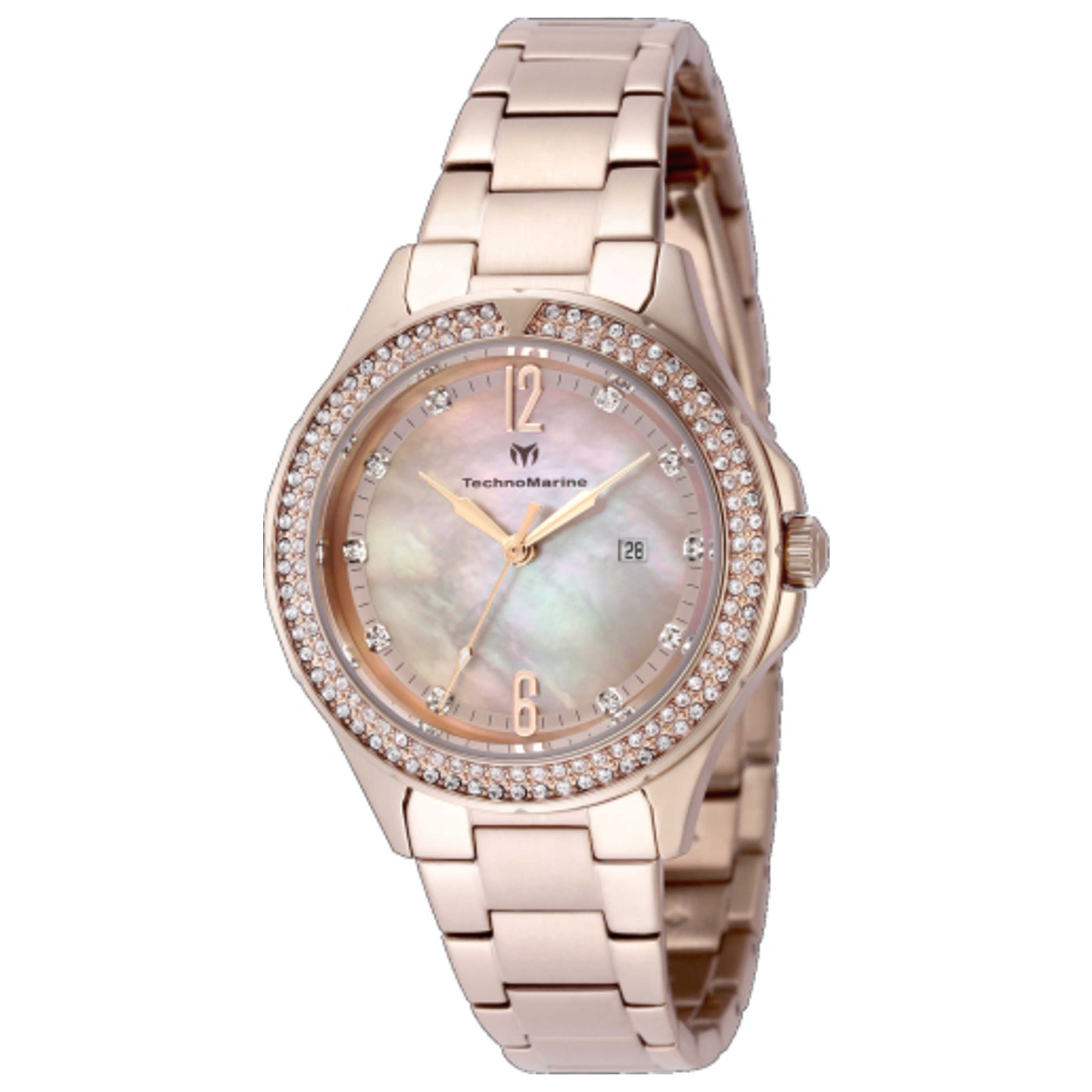 Technomarine Crystal-Embellished Quartz Watch — Rose gold by Technomarine