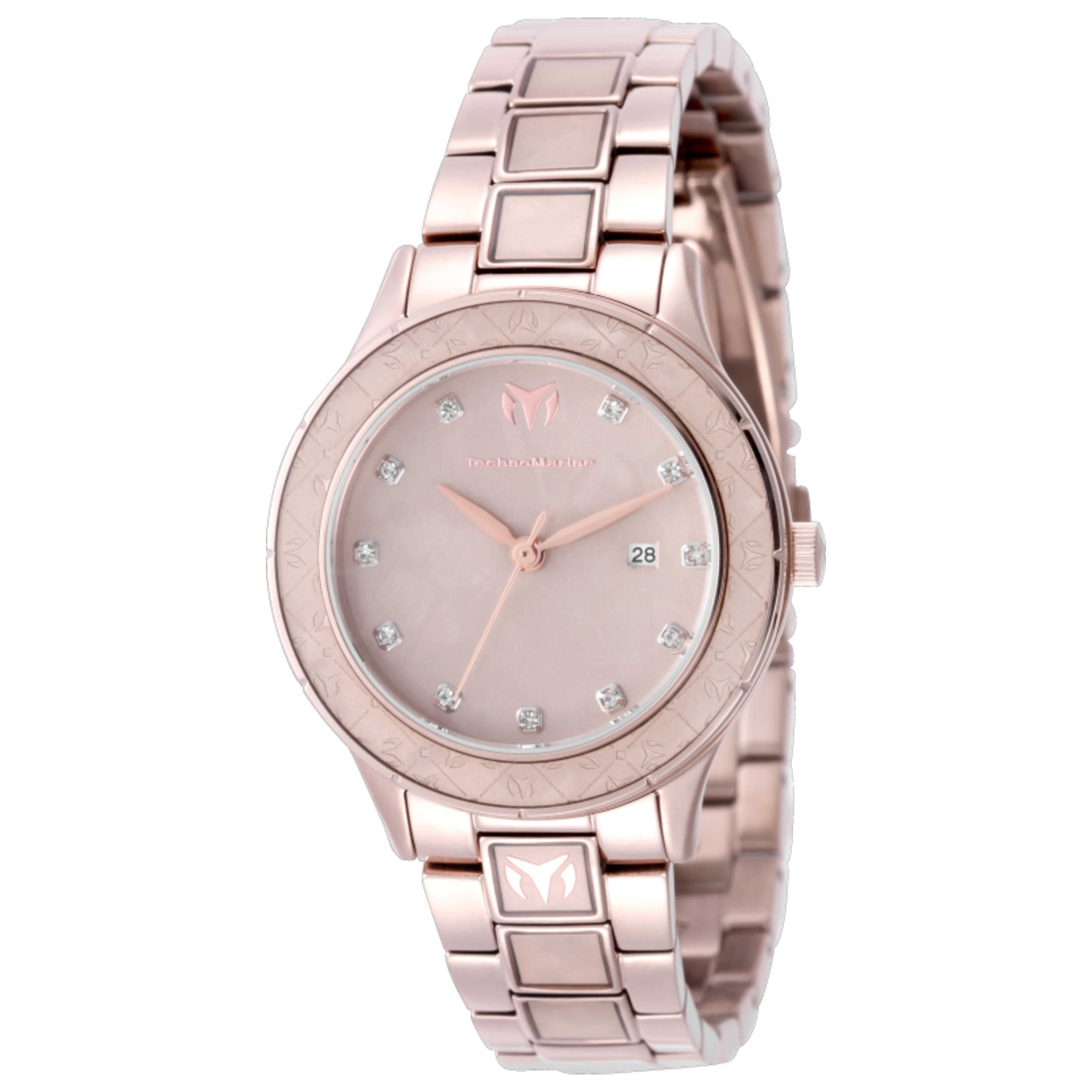 Technomarine Diamond-Dial Quartz Watch — Rose gold by Technomarine