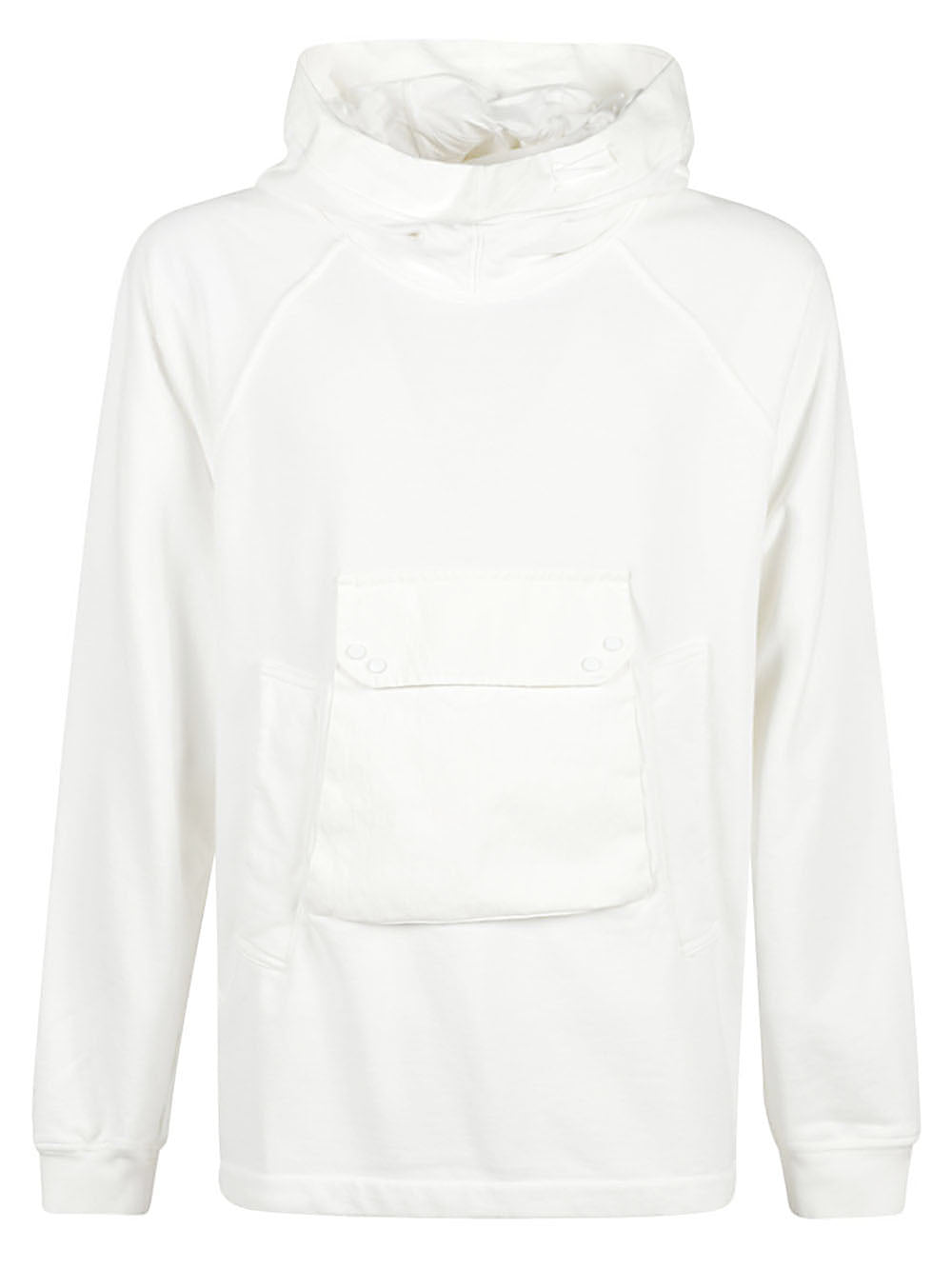 Ten C Cotton Hoodie — White by Ten C