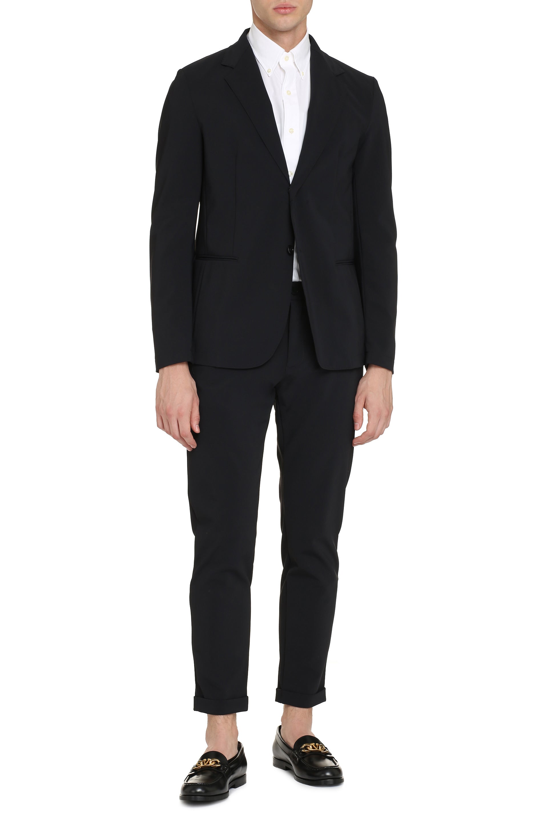 The Alphabet Single-Breasted Notch Lapel Blazer — Black, view 3