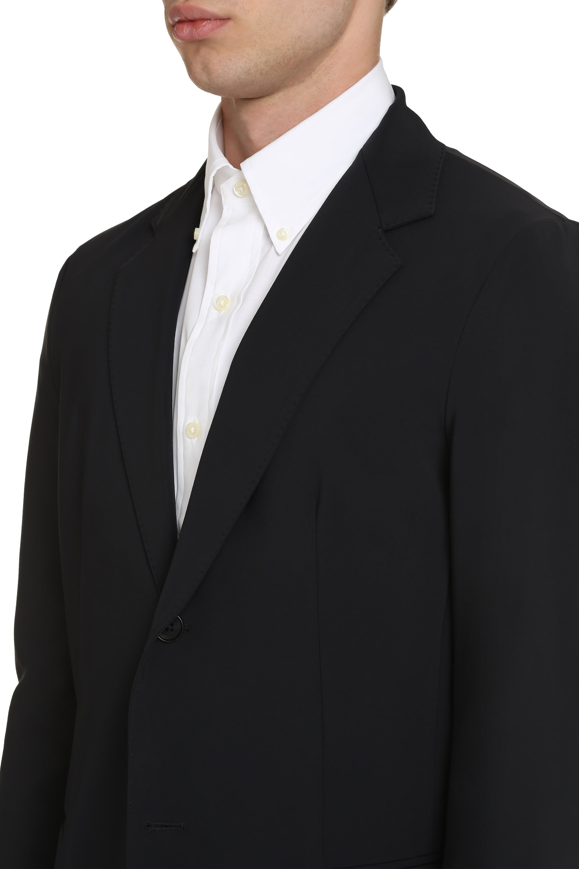 The Alphabet Single-Breasted Notch Lapel Blazer — Black, view 5