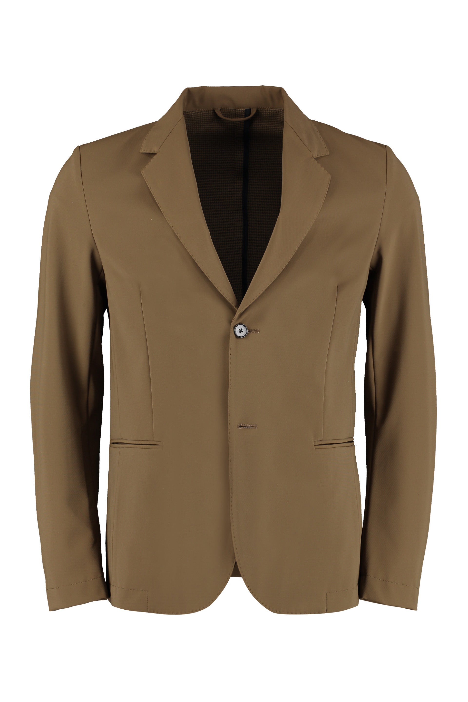 The Alphabet Single-Breasted Two-Button Blazer — Brown by The Alphabet