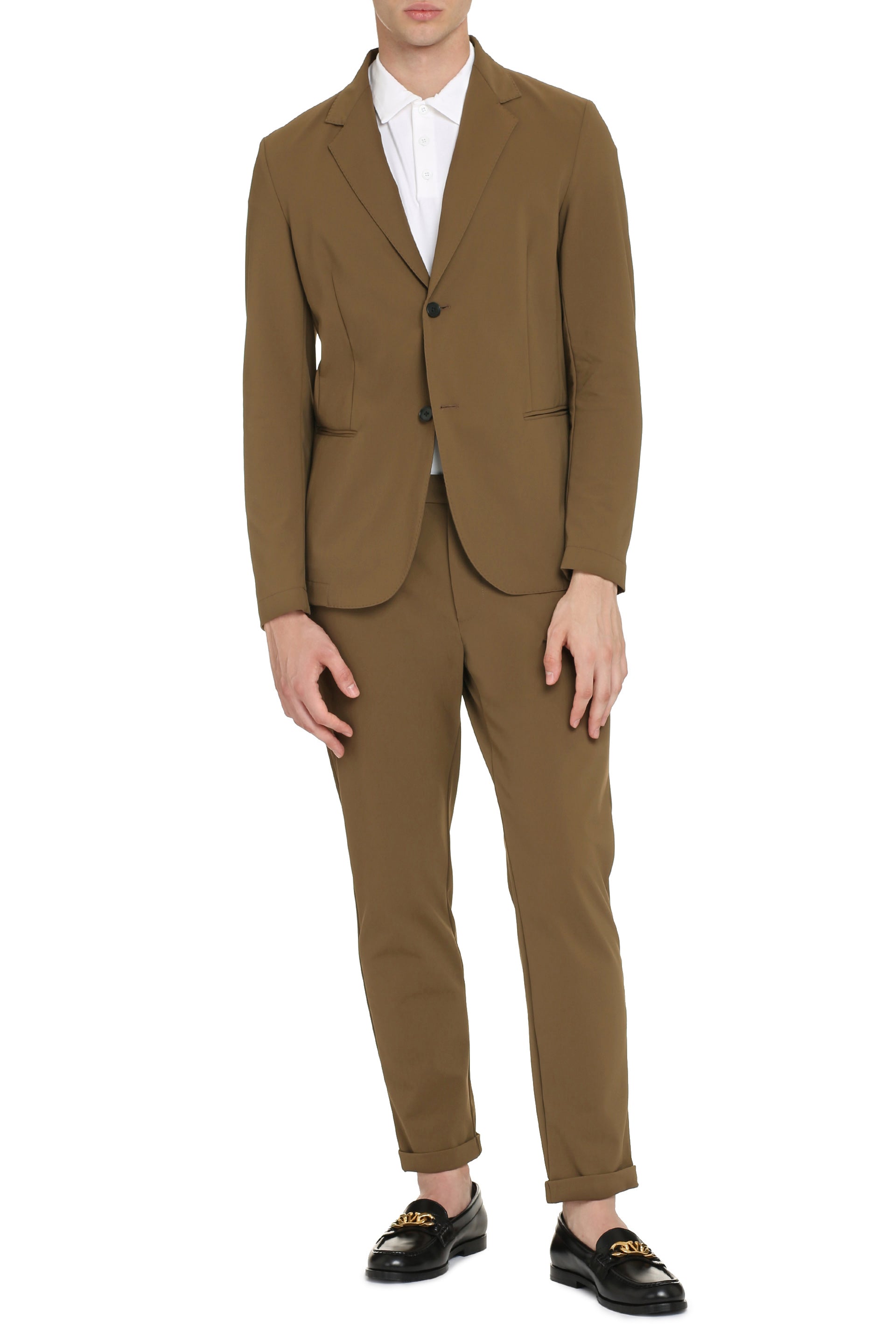 The Alphabet Single-Breasted Two-Button Blazer — Brown, view 3