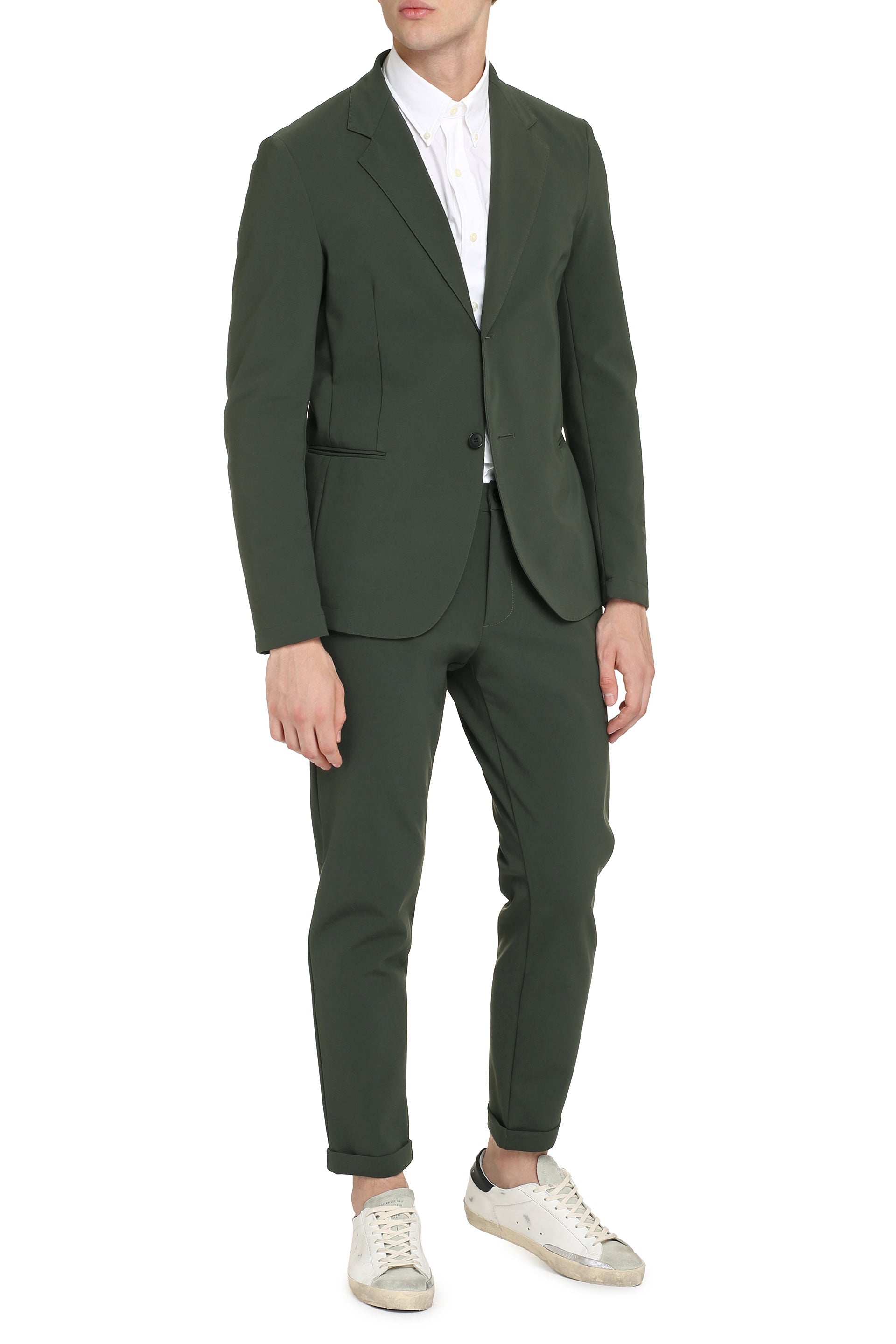 The Alphabet Stretch Polyamide Blazer — Green, view 3