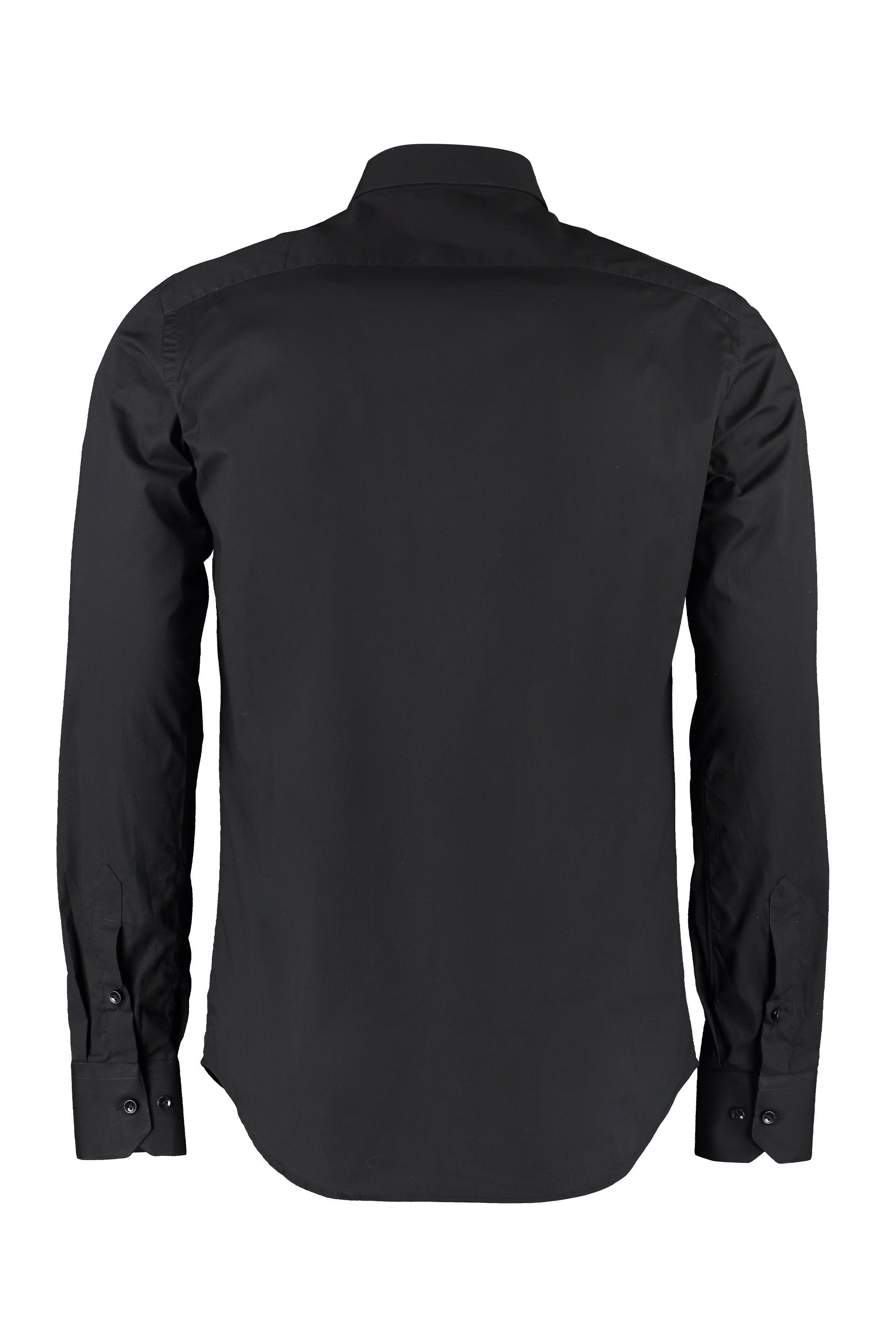 The Alphabet Stretch Cotton Shirt — Black, view 2