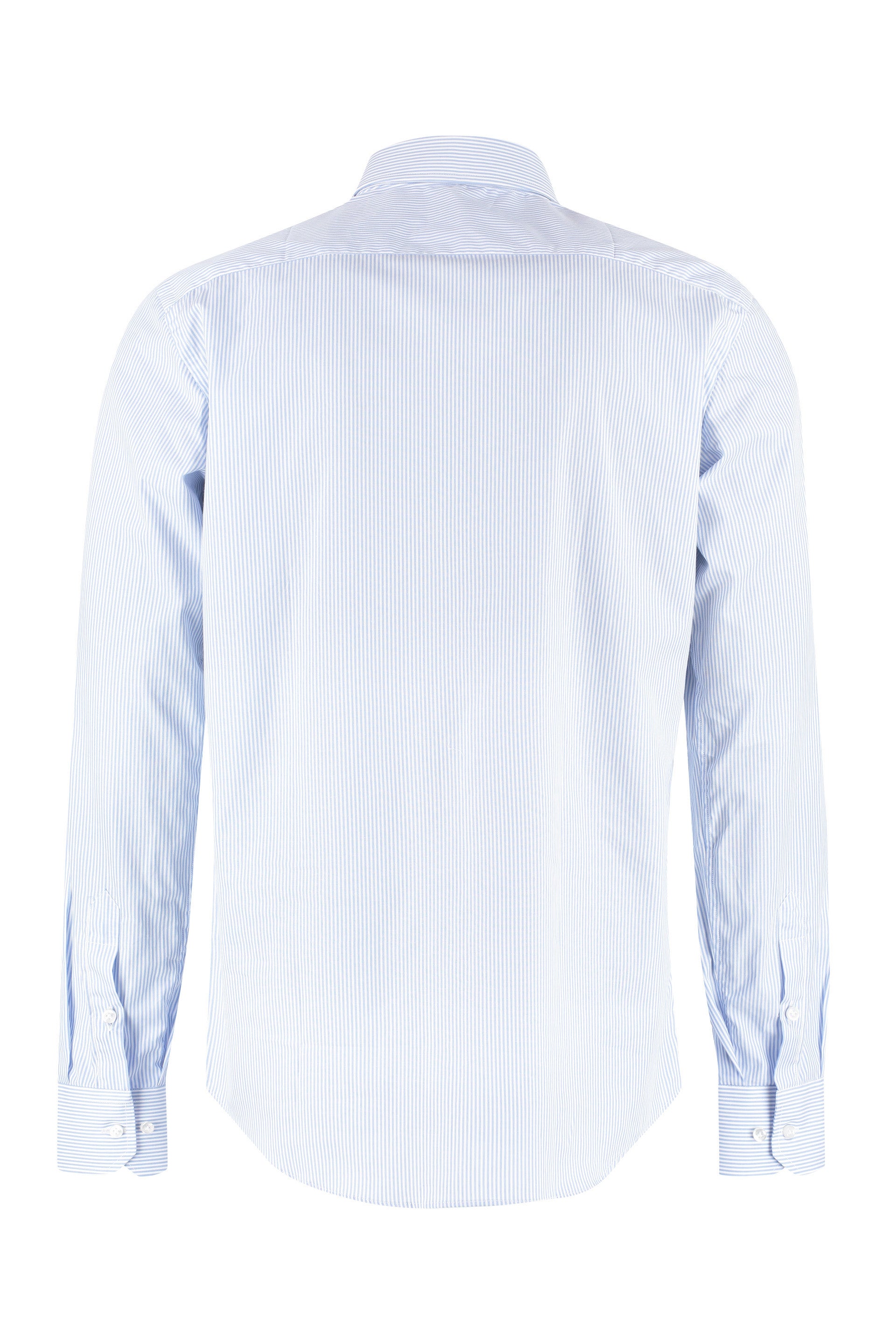 The Alphabet Striped Cotton Shirt — Blue, view 2