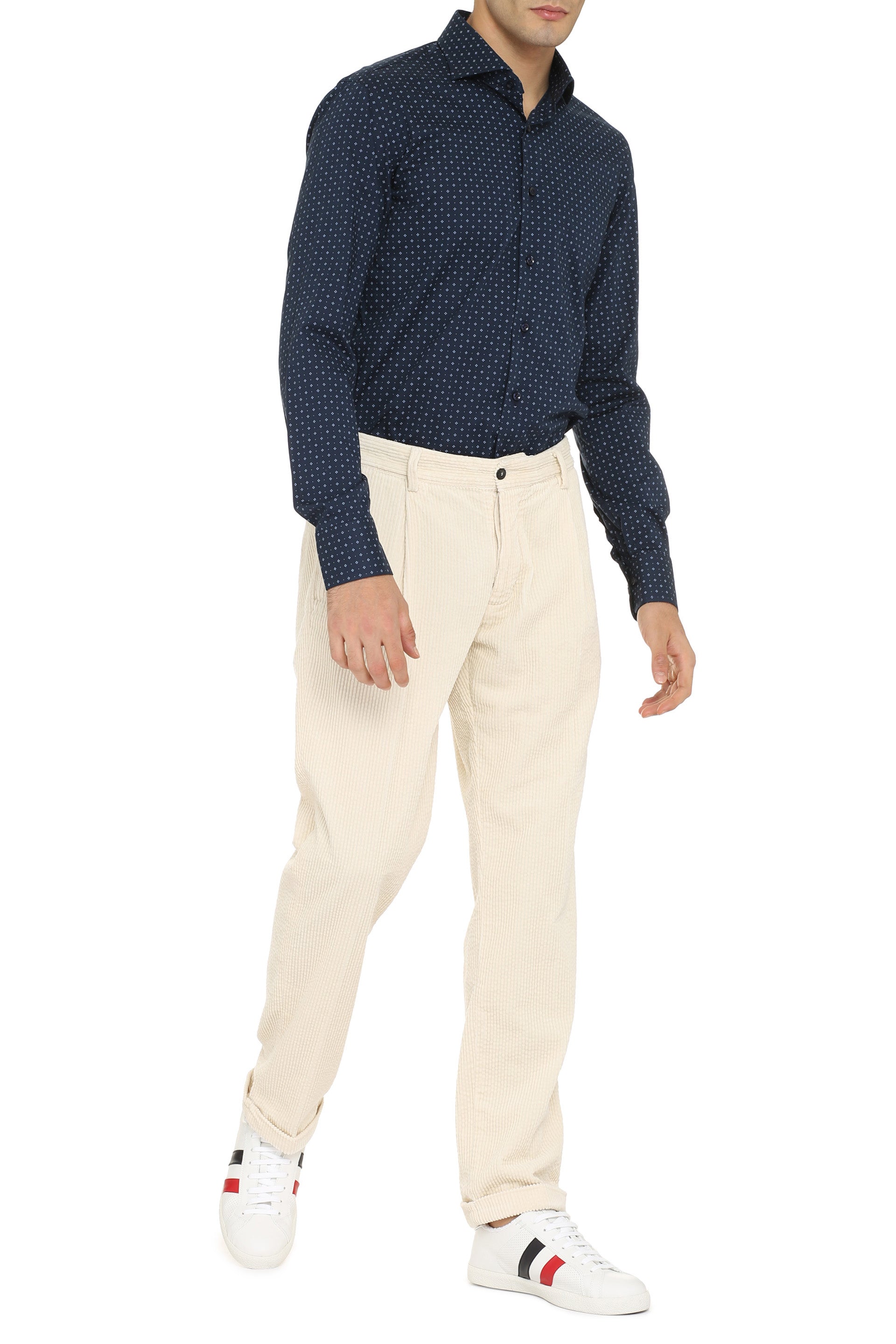 The Alphabet Printed Cotton Shirt — Blue, view 3