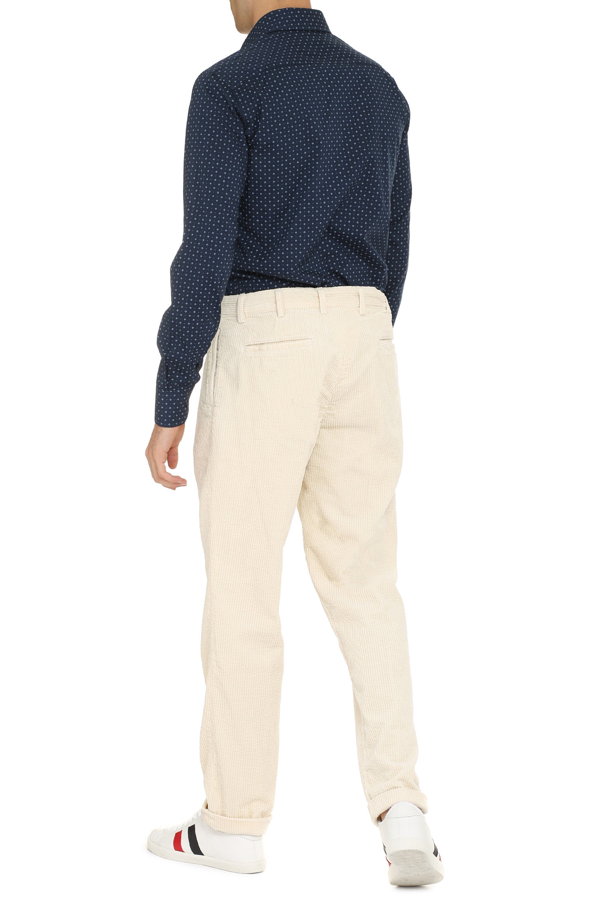 The Alphabet Printed Cotton Shirt — Blue, view 4