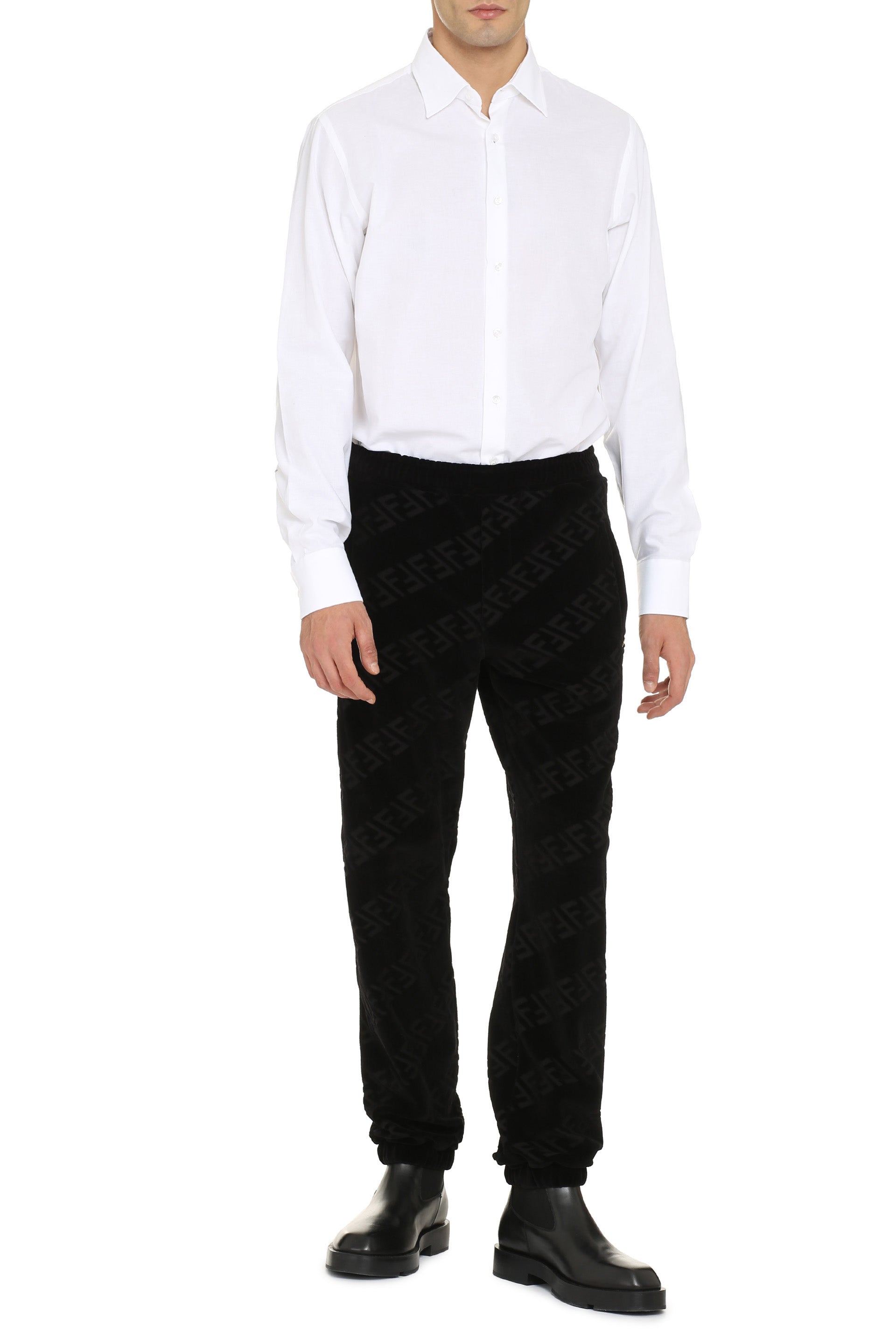 The Alphabet Oxford Cotton Shirt — White, view 3