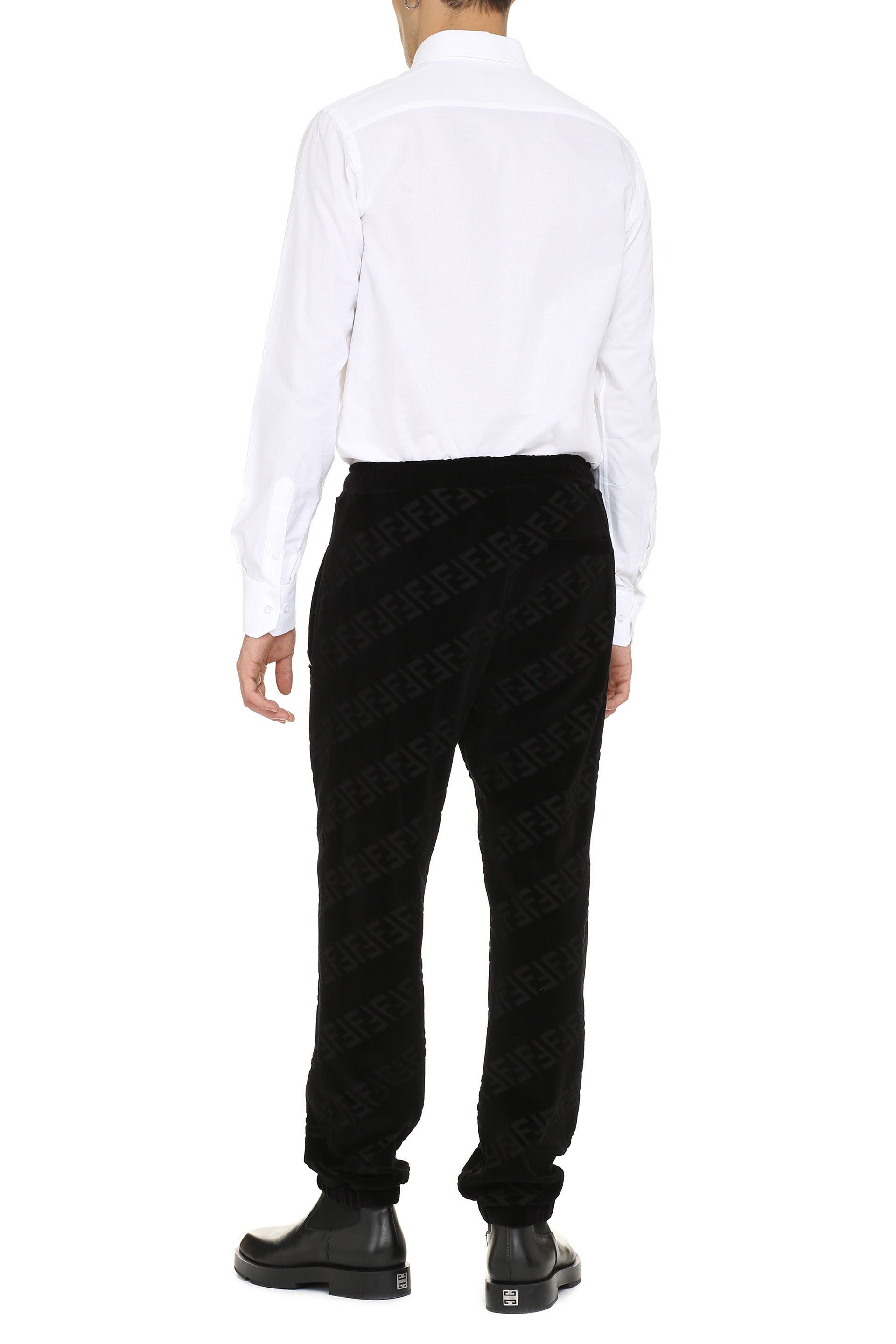The Alphabet Oxford Cotton Shirt — White, view 4