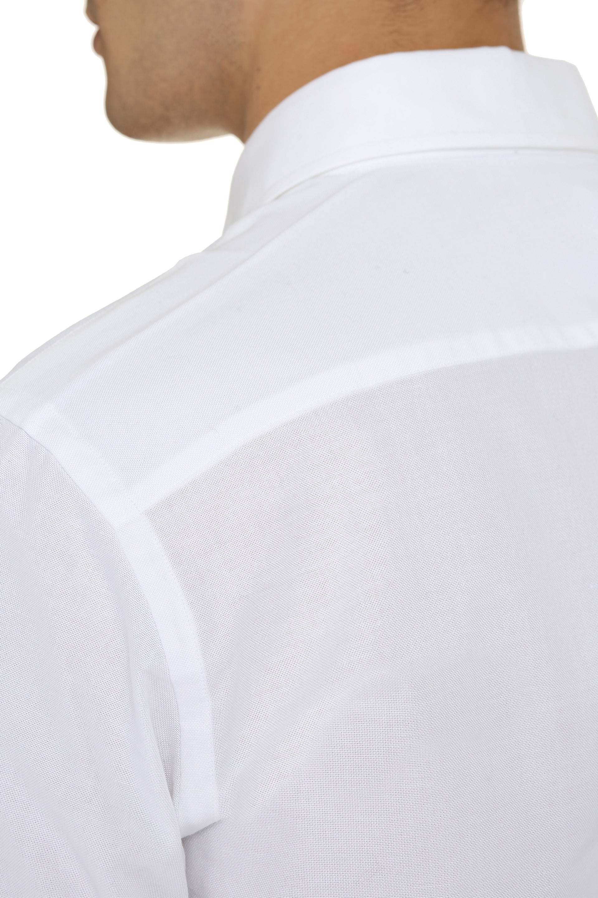 The Alphabet Oxford Cotton Shirt — White, view 5
