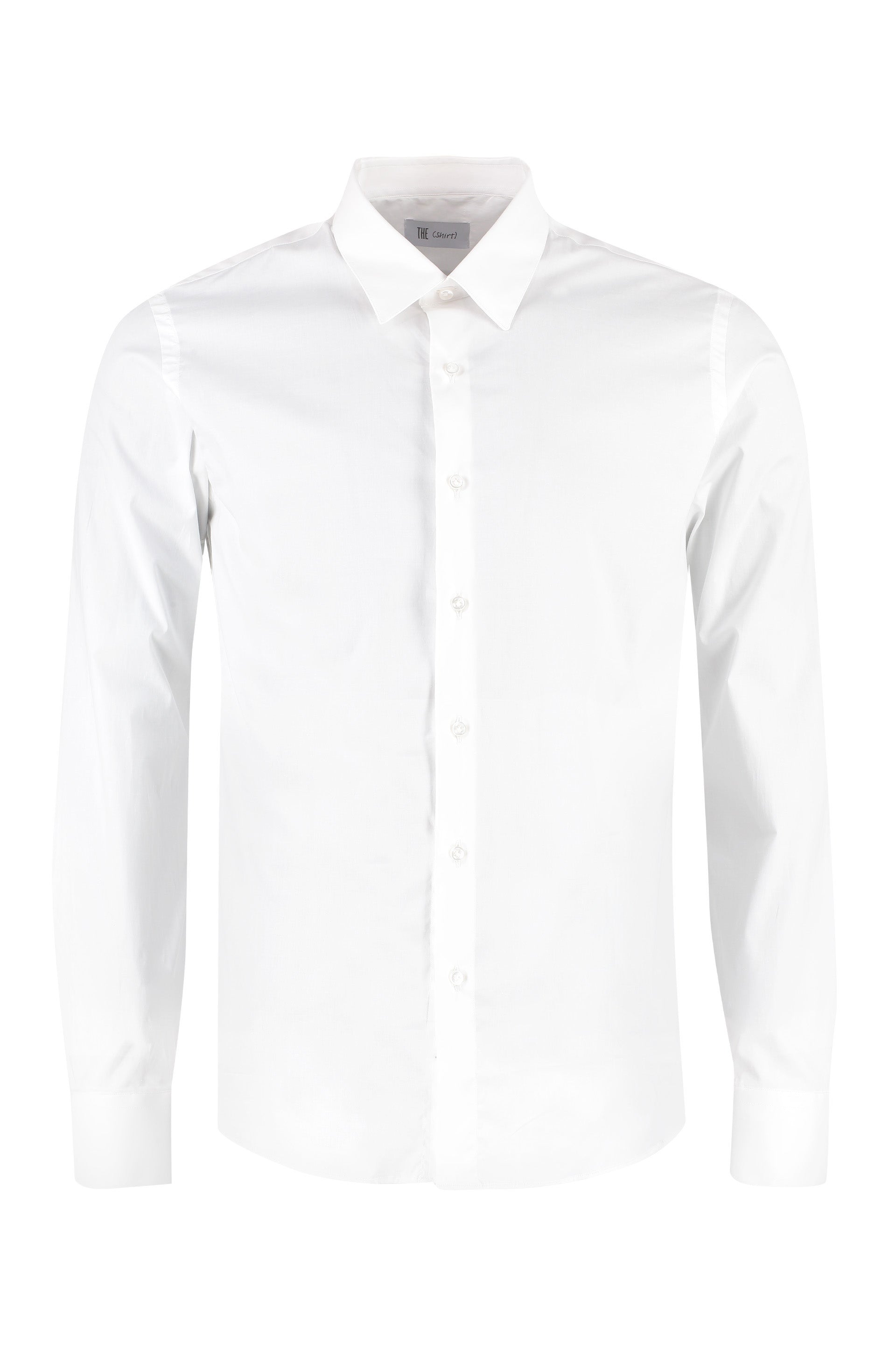 The Alphabet Stretch Cotton Shirt — White by The Alphabet